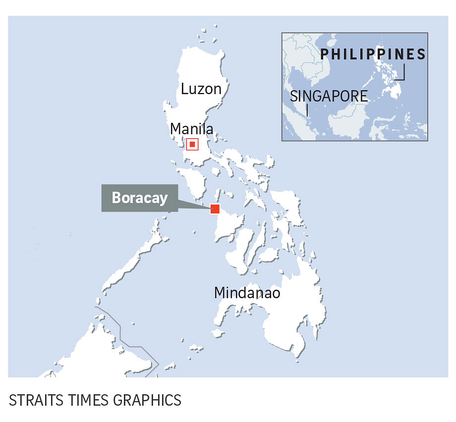 Philippines To Close Boracay To Tourists For Six Months From April 26   Online 180214 Boracay Map Fdcancel14 Ol 