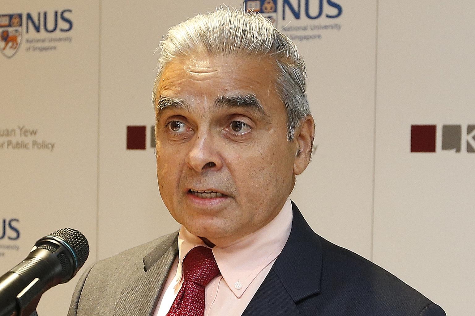 Professor Kishore Mahbubani's five-week appointment at Harvard University began last month. He is on a nine-month sabbatical.