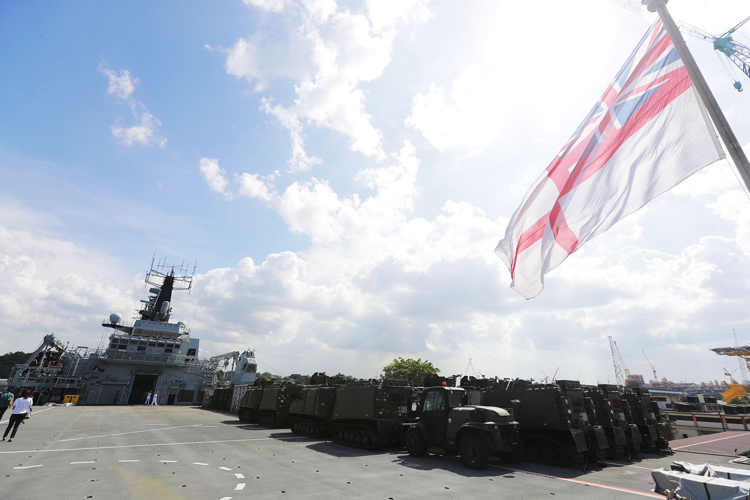 HMS Albion will be in Singapore until early next week and in Asia-Pacific throughout this year. It is due to visit several ports and take part in joint training with allies and partners while in the region.