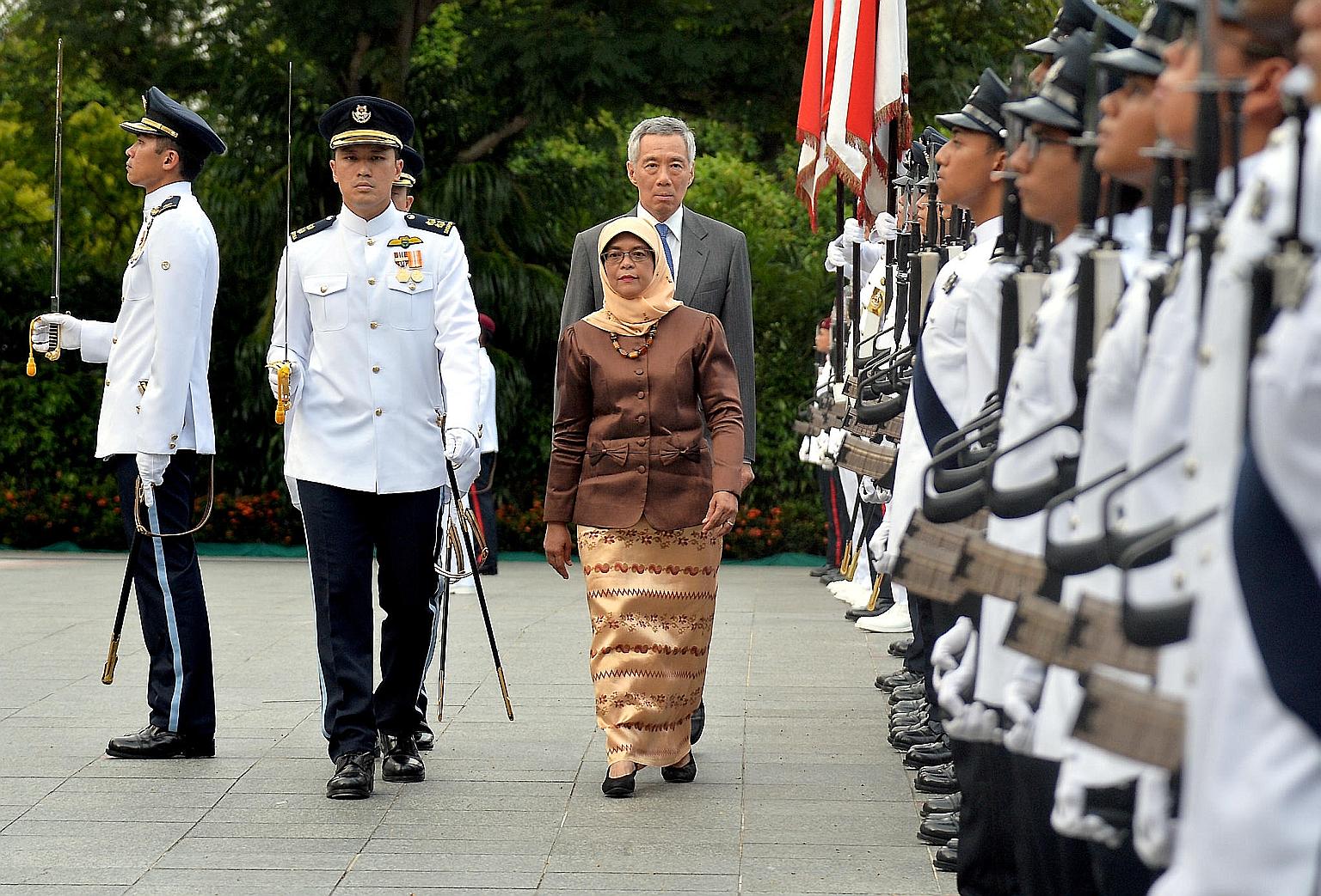 The first session of the 13th Parliament on January 2016 included constitutional changes to the elected presidency. President Halimah Yacob is the first president elected under the new rules.