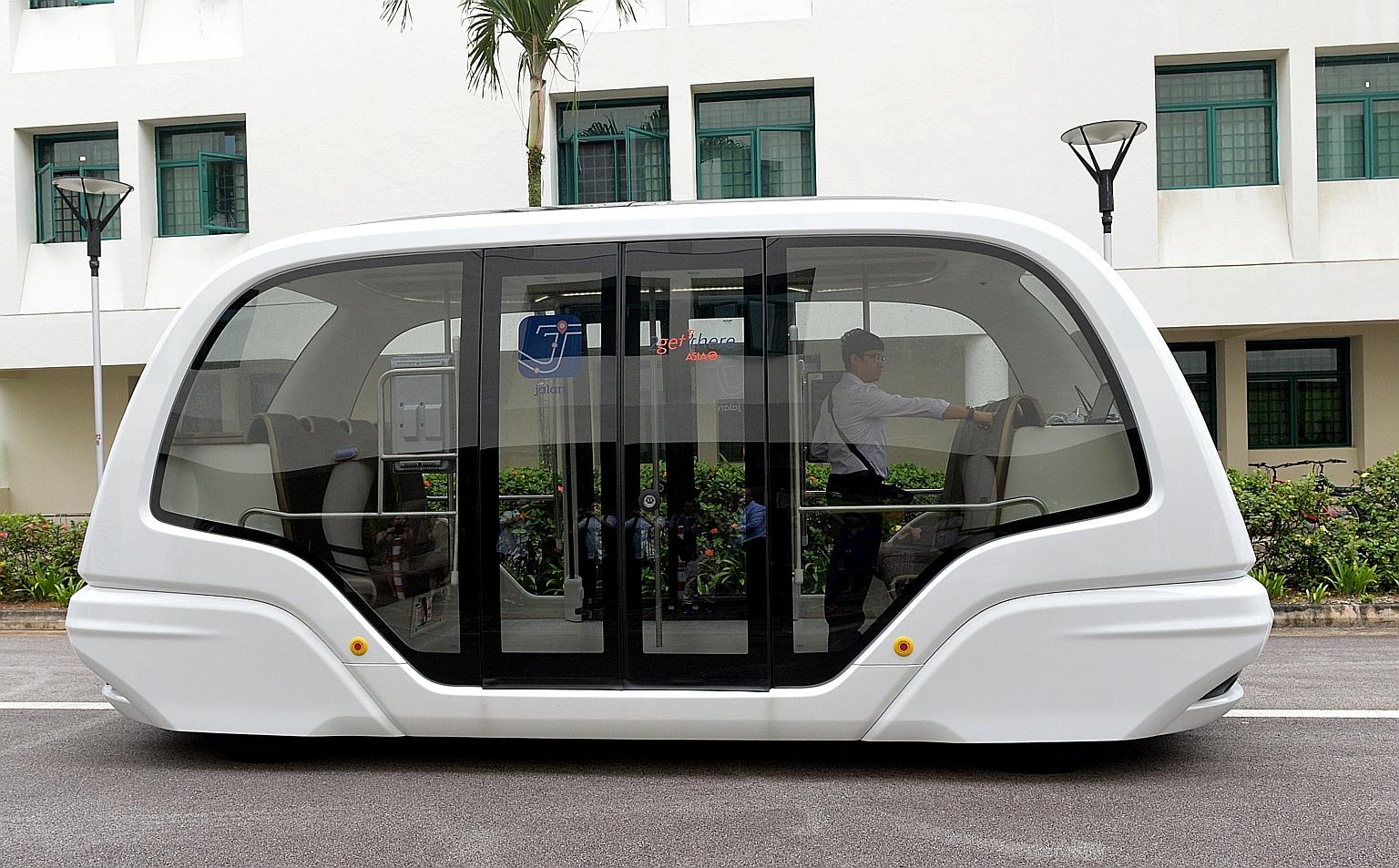 Nanyang Technological University students will soon be able to make their way around campus on a driverless shuttle bus, as part of a collaboration between NTU, SMRT Services and Dutch firm 2getthere. The bus, which can carry 24 passengers and travel