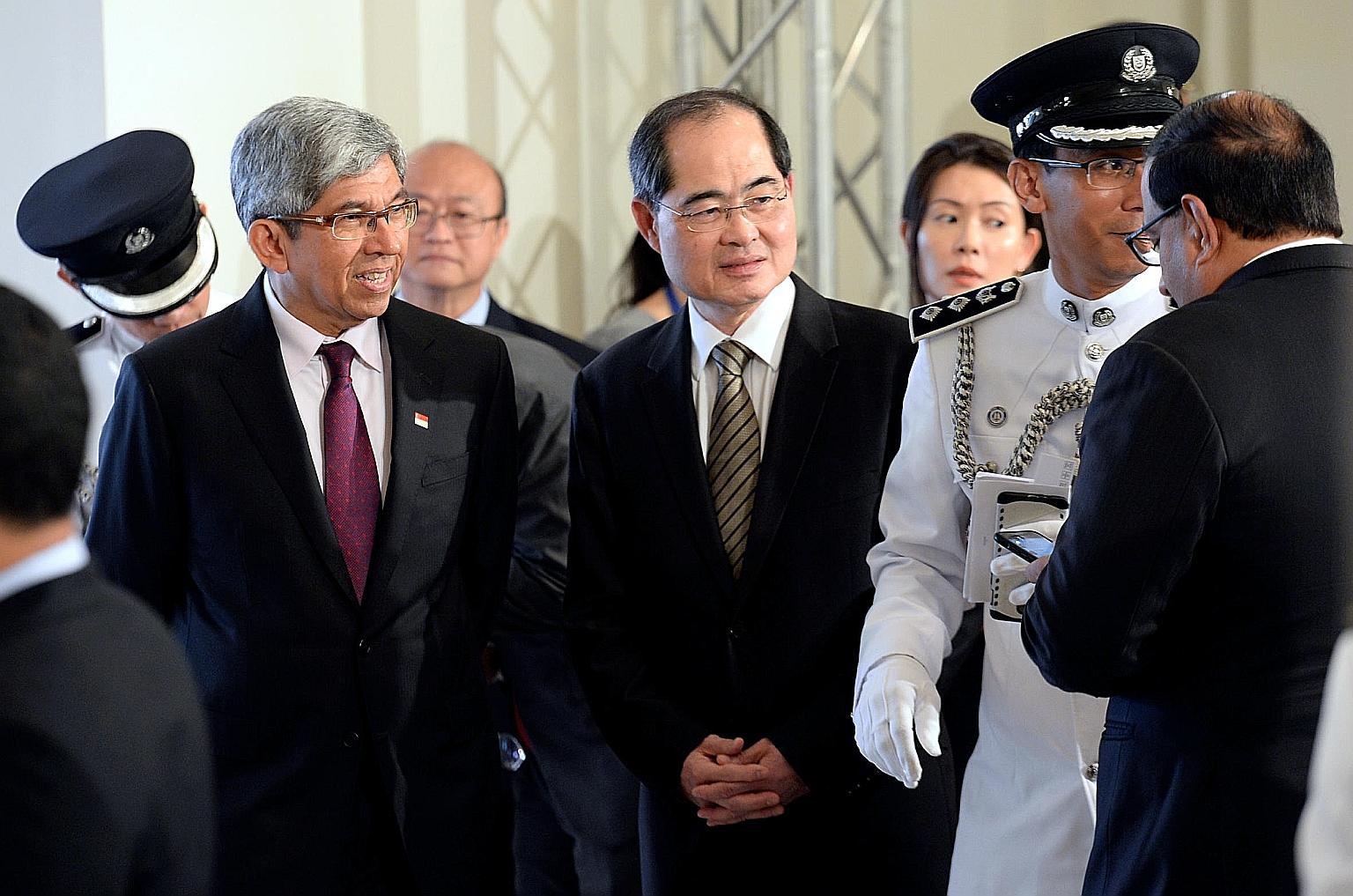 From left: Mr Lim Hng Kiang, Mr Lim Swee Say and Dr Yaacob Ibrahim will remain as MPs after leaving the Cabinet.