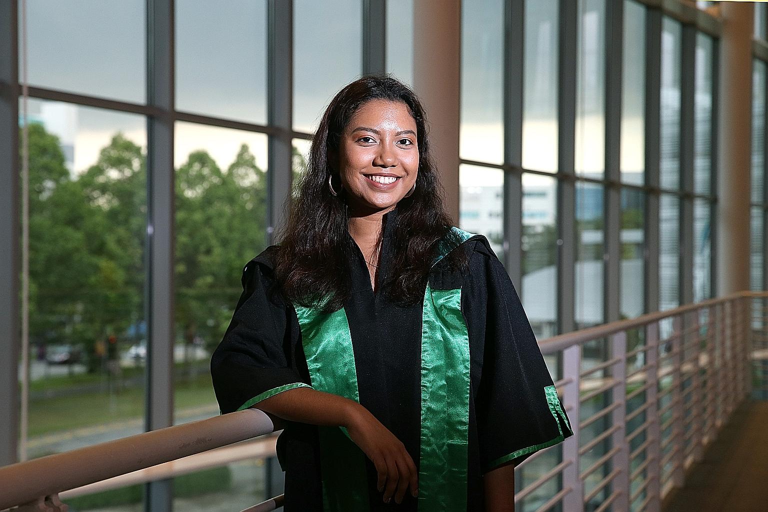 When she was 16, Ms Tiffany Abrial Pereire's father and paternal grandmother died. "It really affected me, two funerals in the span of two weeks," said the Republic Polytechnic graduate.