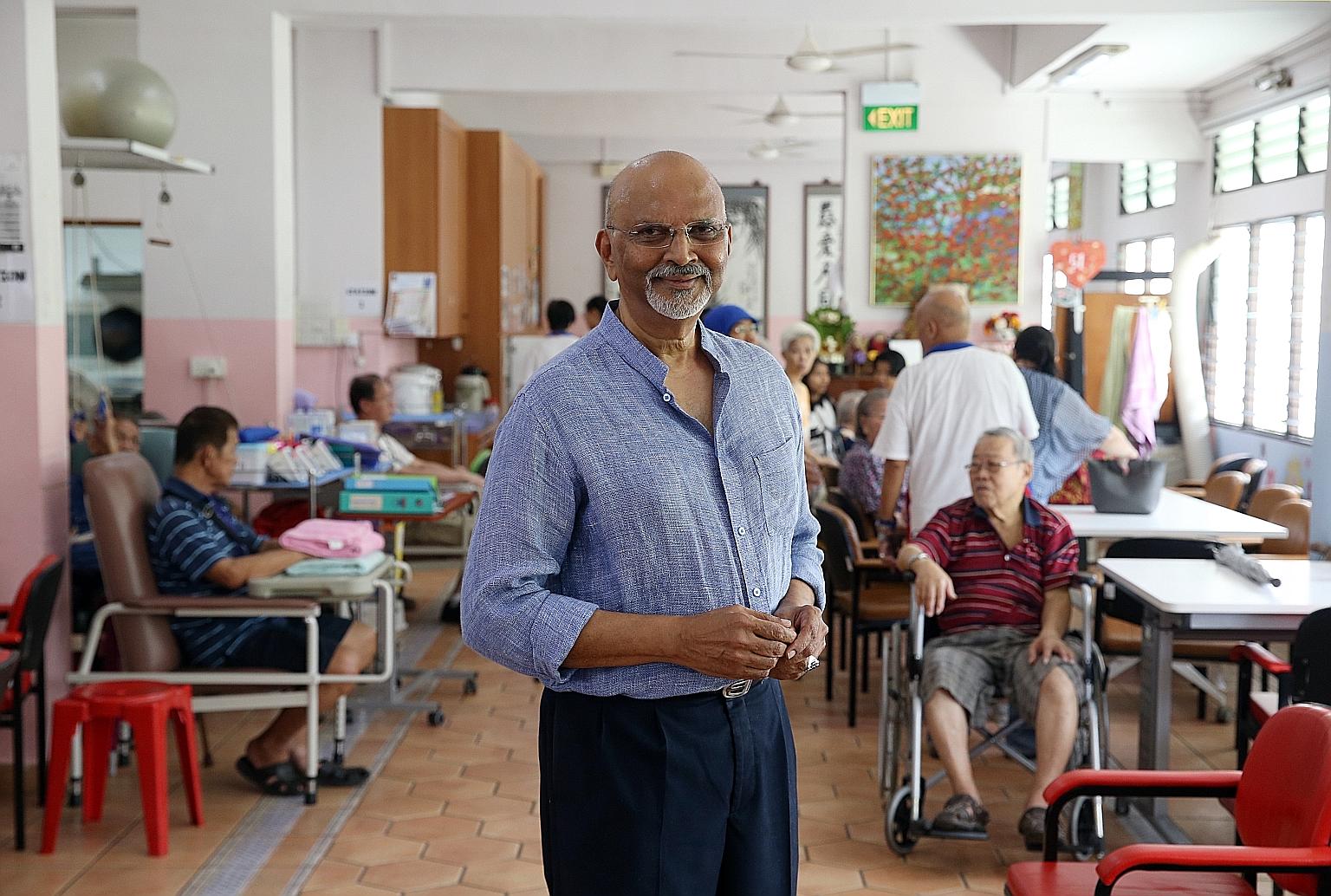 Mr Govind Bommi set up a $250,000 fund under the care of the Community Foundation of Singapore to support the Metta Day Rehabilitation Centre, which helps seniors discharged from hospitals get back on their feet.