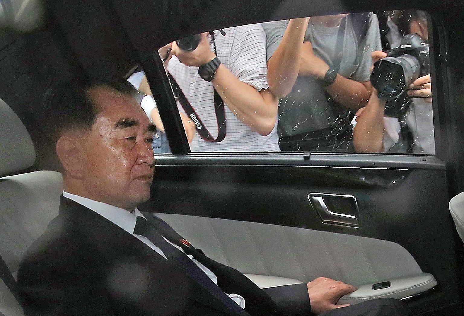 Mr Kim Chang Son, the de facto chief of staff of North Korean leader Kim Jong Un, flew into Singapore on Monday night and is believed to be staying at The Fullerton Hotel. At about 9.40am yesterday, he was seen leaving the Fullerton in a black Merced