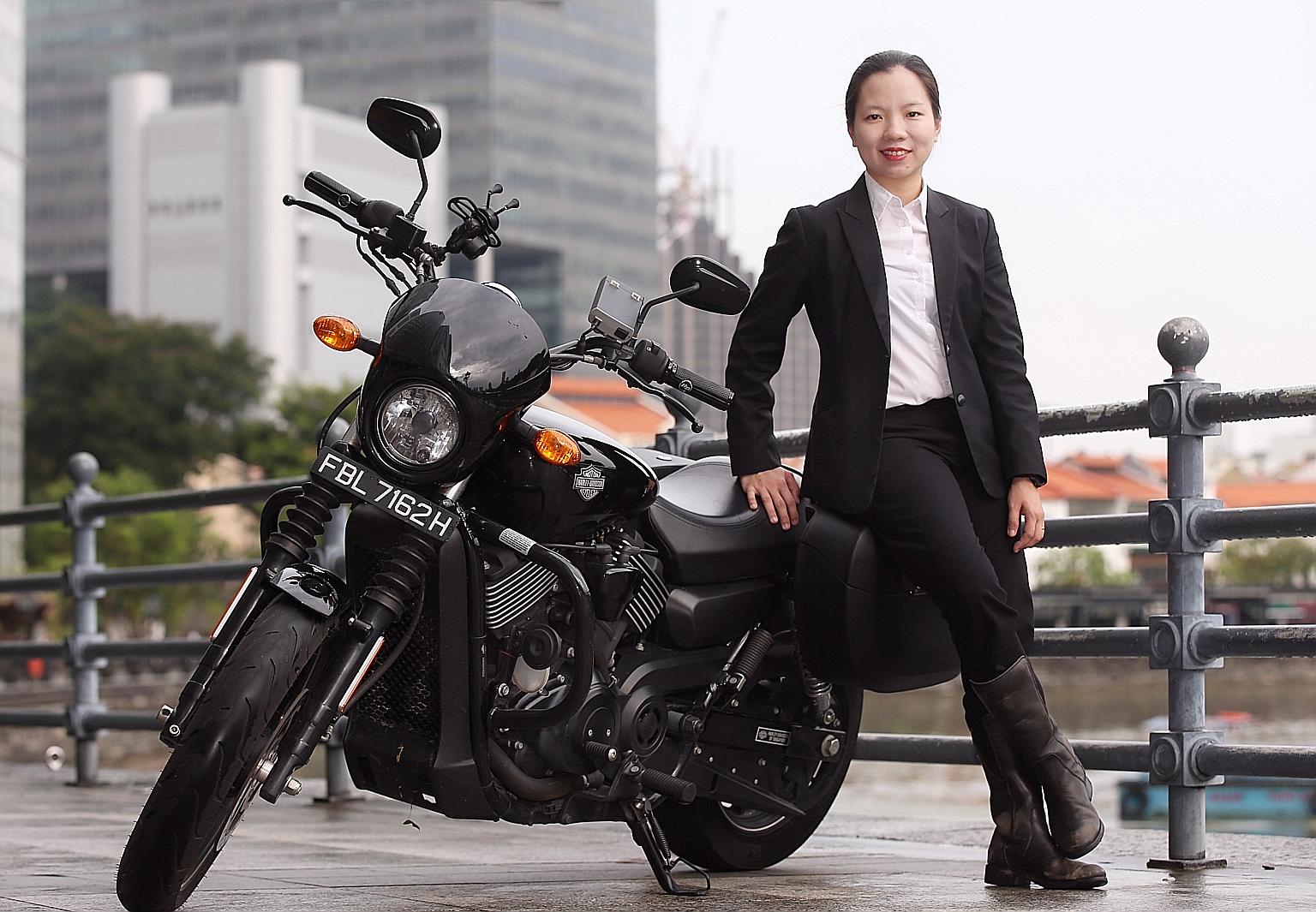 Ms Luo Ling Ling, 34, who rides a Harley-Davidson to work, says she she is not affected by NEA's ban but her friends are. "I couldn't stand by and do nothing," says Ms Luo, who owns four bikes.