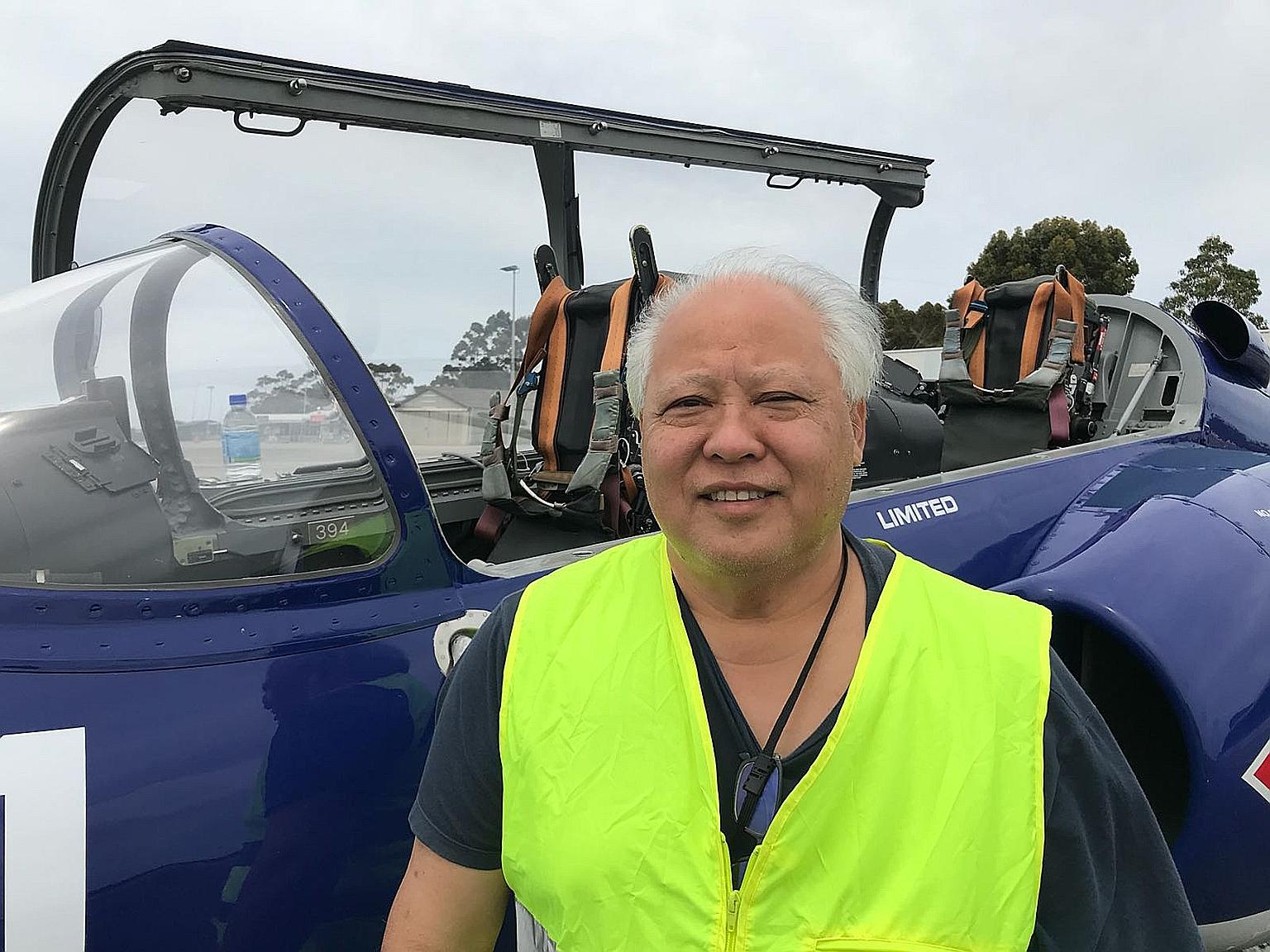 Mr Andrew Vaz, who often flies jet planes in Perth, holds more than a hundred patents for things he has designed.
