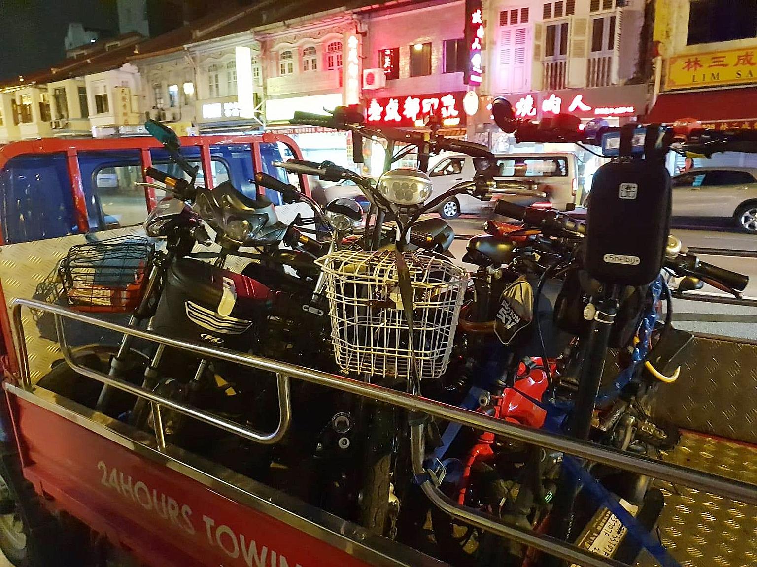 A total of 292 devices were seized and impounded during enforcement operations across Singapore.