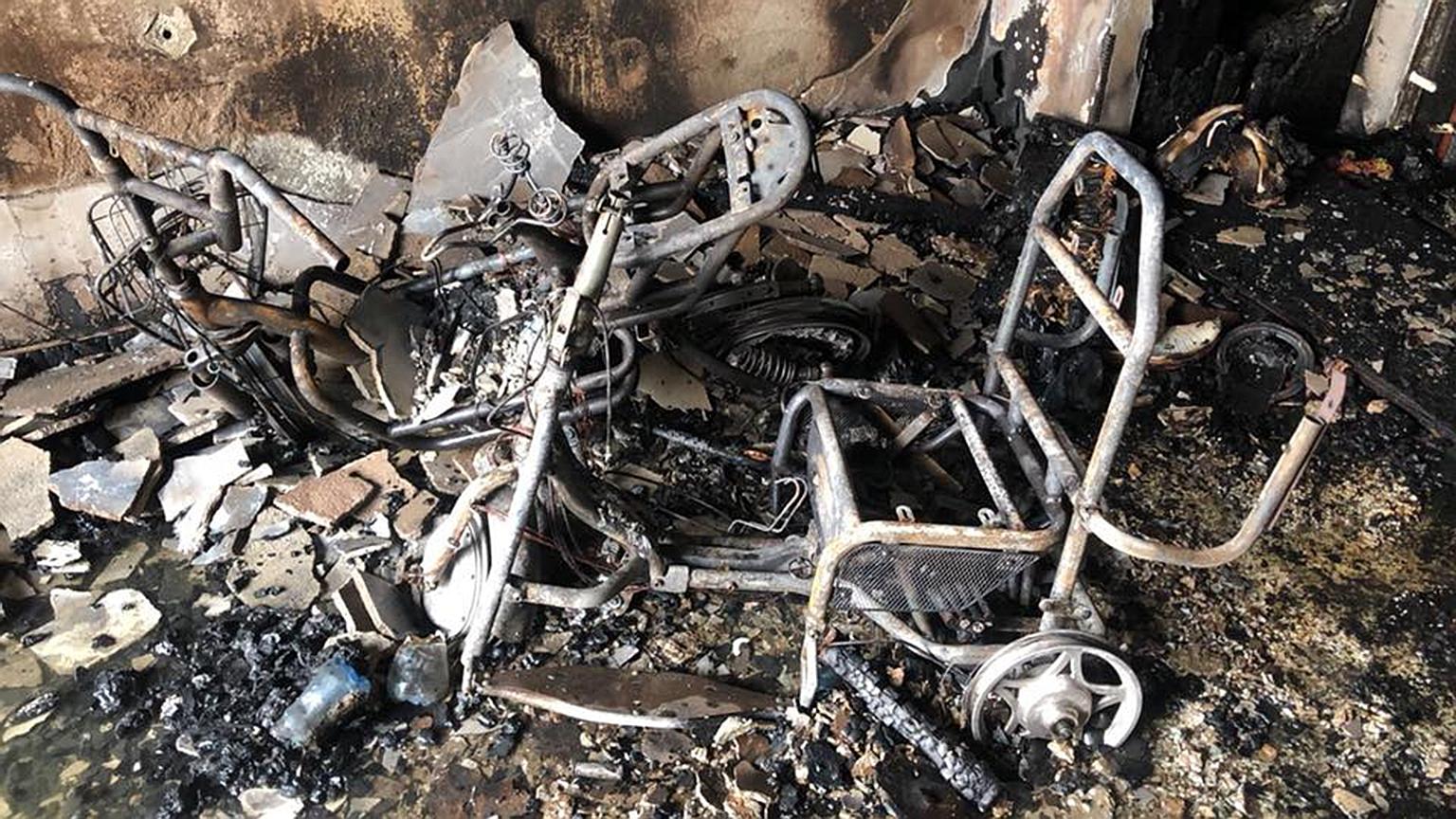 The fire in the Canberra Road flat is believed to have originated from a PMD's battery pack. The SCDF said that the living room was engulfed in flames but its personnel put out the fire within 15 minutes using a water jet and compressed air foam back