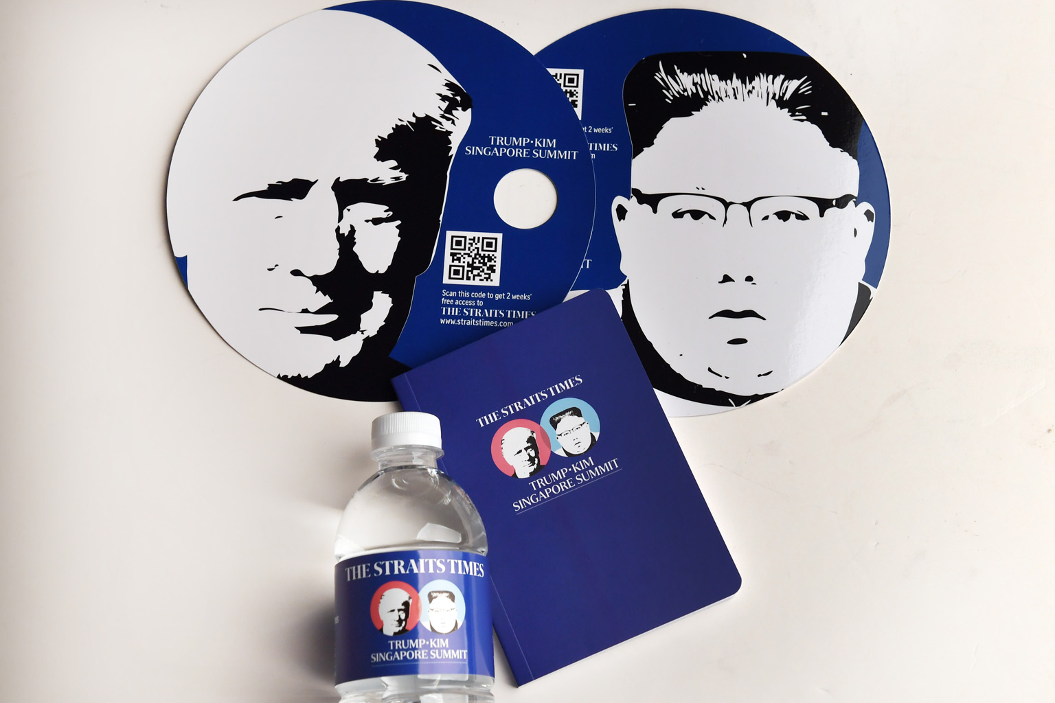 The Straits Times produced customised items, such as a fan, a notebook and bottled water, for the summit.