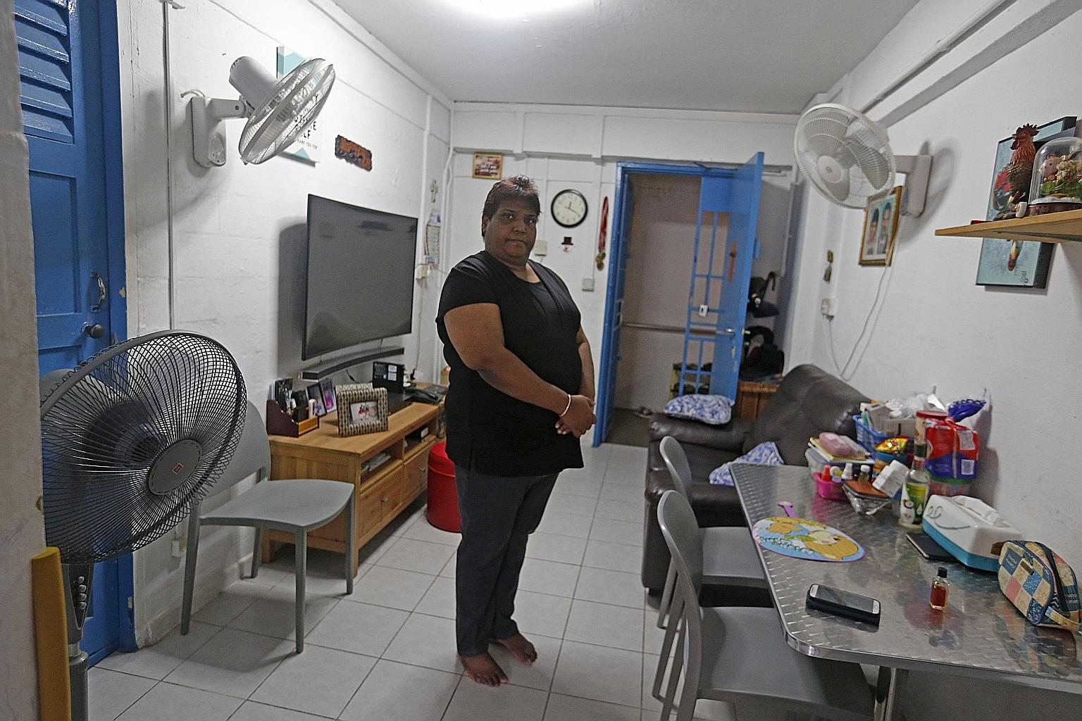 Madam June Tholasiammal, whose medical condition does not allow her to work, lives in a two-room rental flat with her husband and two teenage daughters. The family depends on the $1,800 salary of her husband, a security officer who also suffers from 