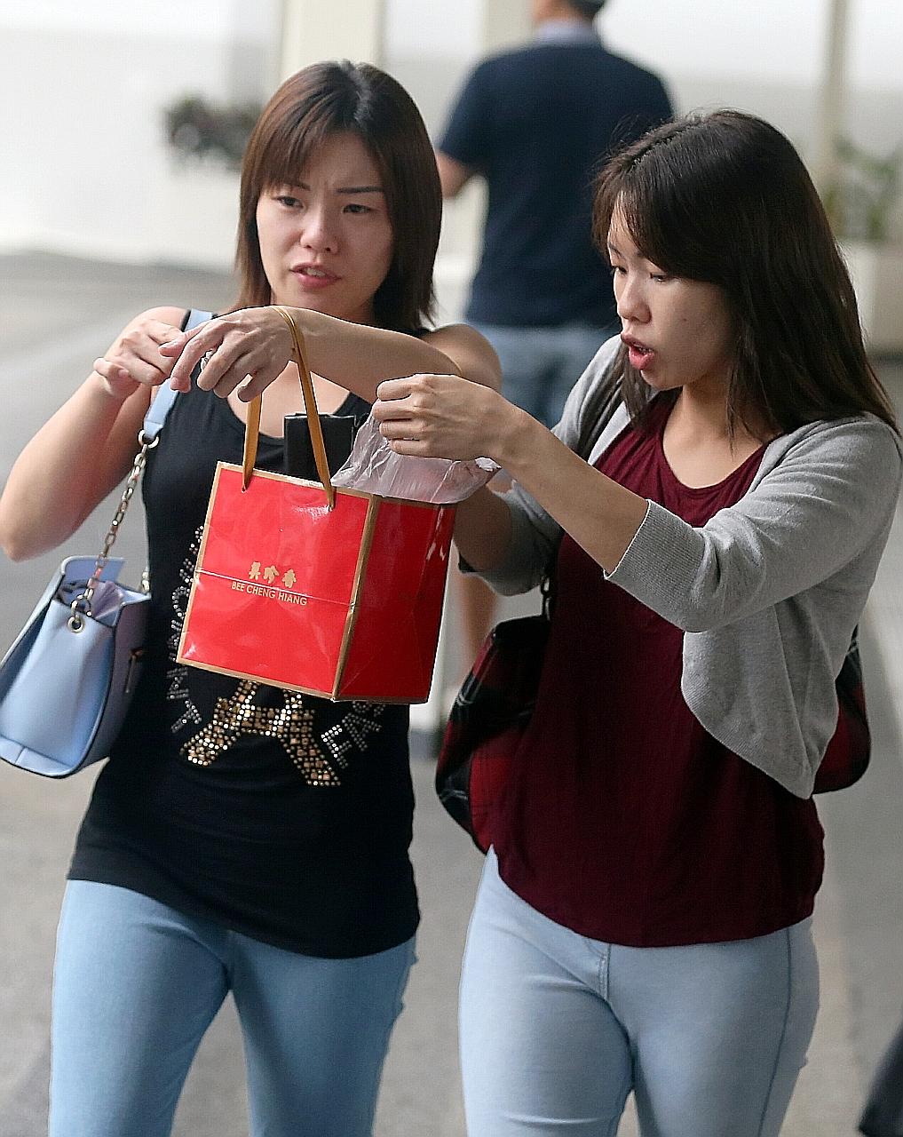 Tiffany Kang (far left) was sentenced to 10 days in jail and her sister Tiziana got a five-day term.