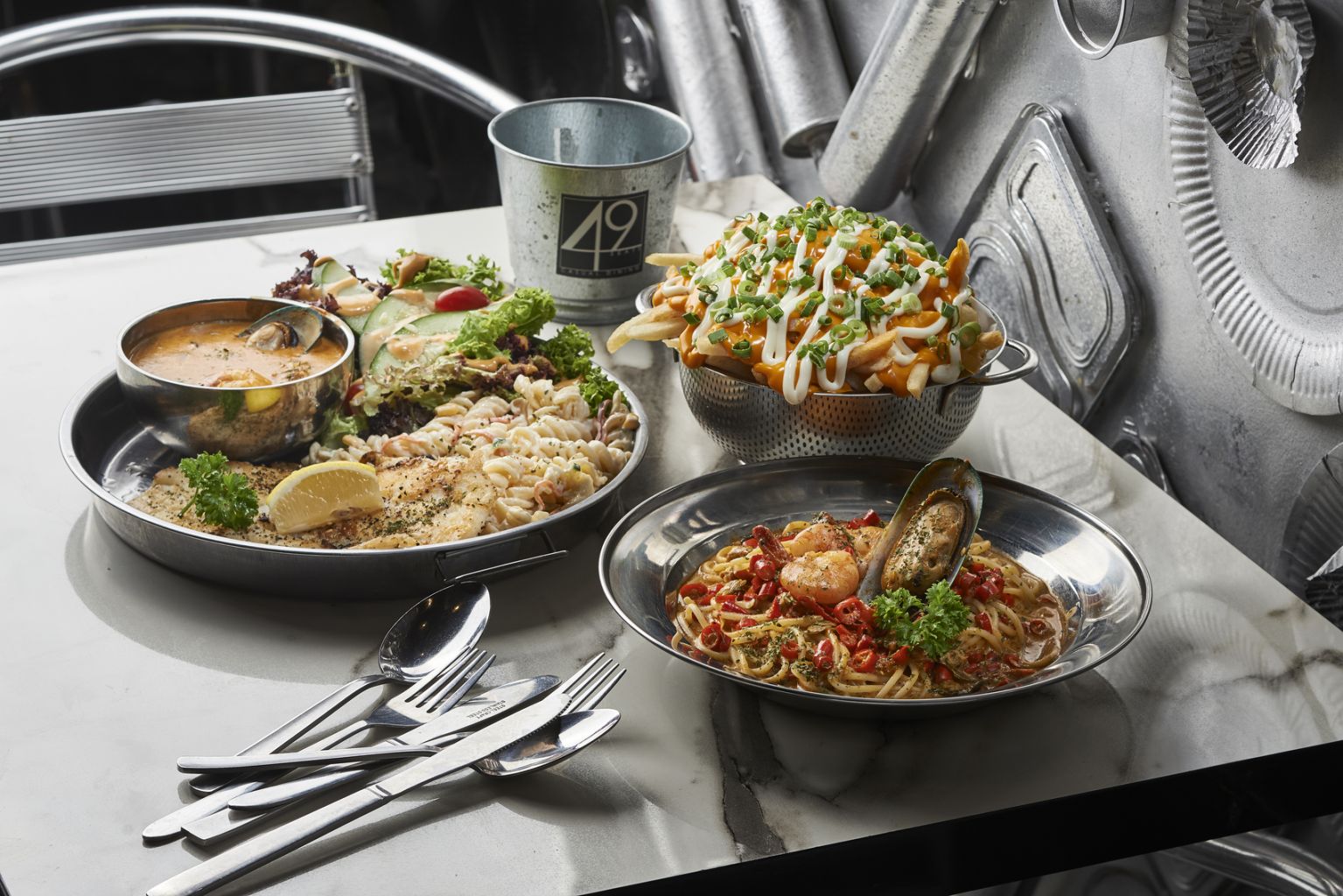 The dishes at 49 Seats are hearty with a touch of firepower.