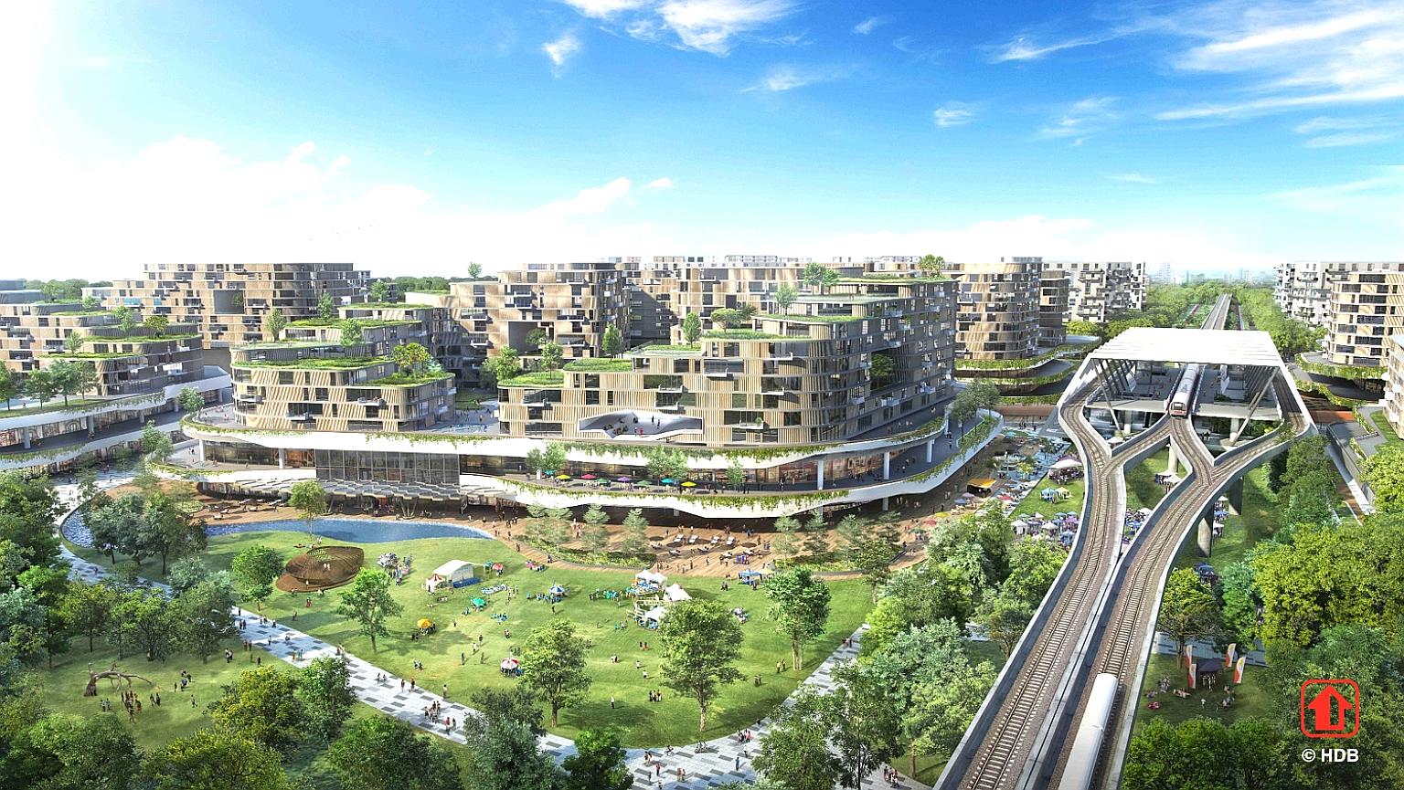 Future residents of a Tengah housing development may have the option of accessing a centralised cooling system for their flats.