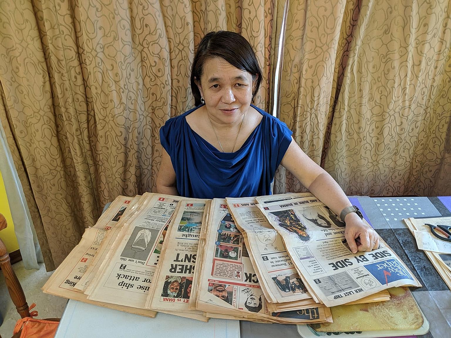 Singapore Polytechnic senior lecturer Trudy Lim was part of the team that conceived and launched The New Paper in 1988. She spent nearly 18 years at TNP before joining the polytechnic to teach journalism, but still keeps old copies of the newspaper.