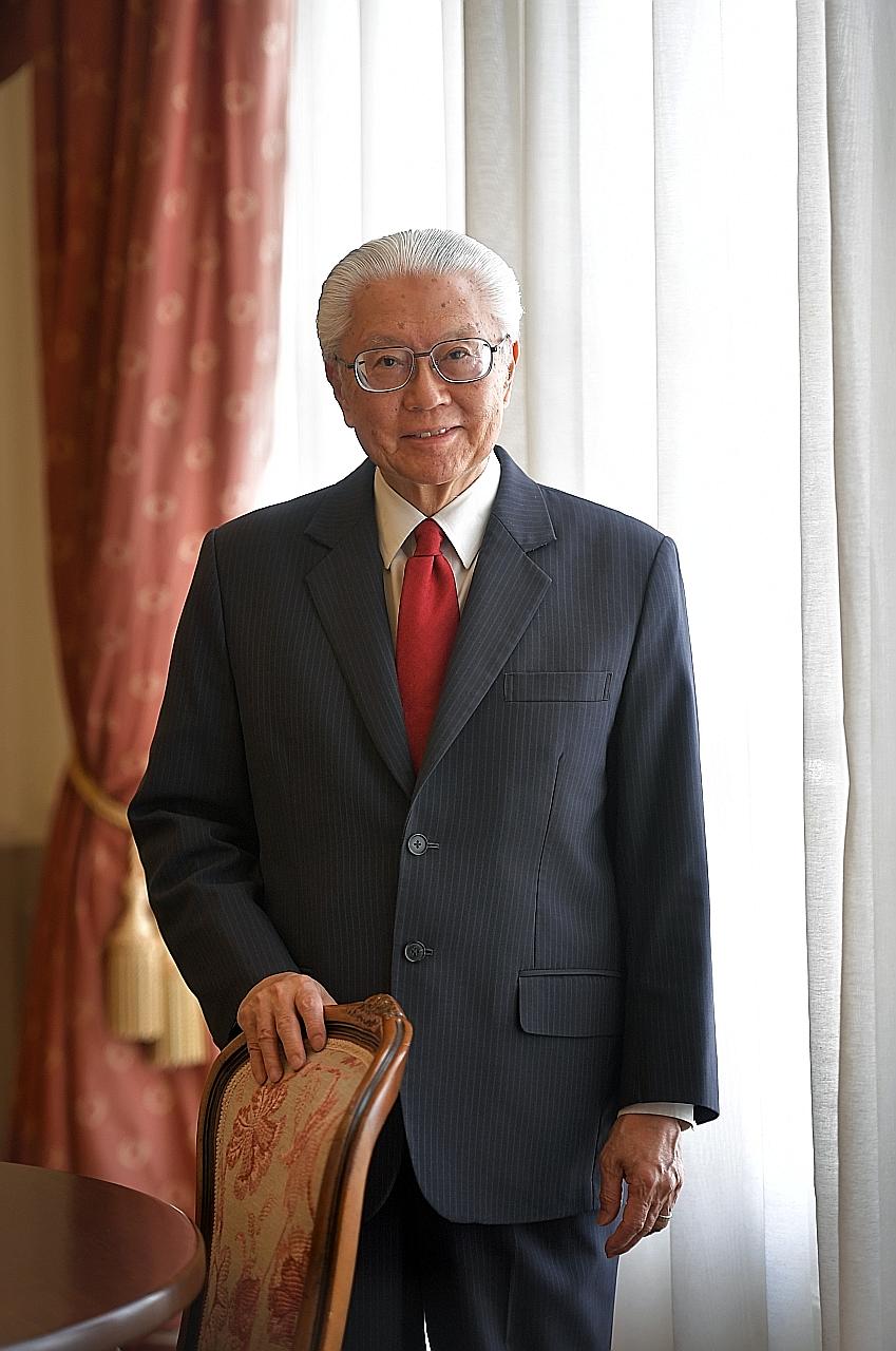Dr Tony Tan at the Istana in August last year. He is the ninth Singaporean in history to receive the Order of Temasek (First Class).