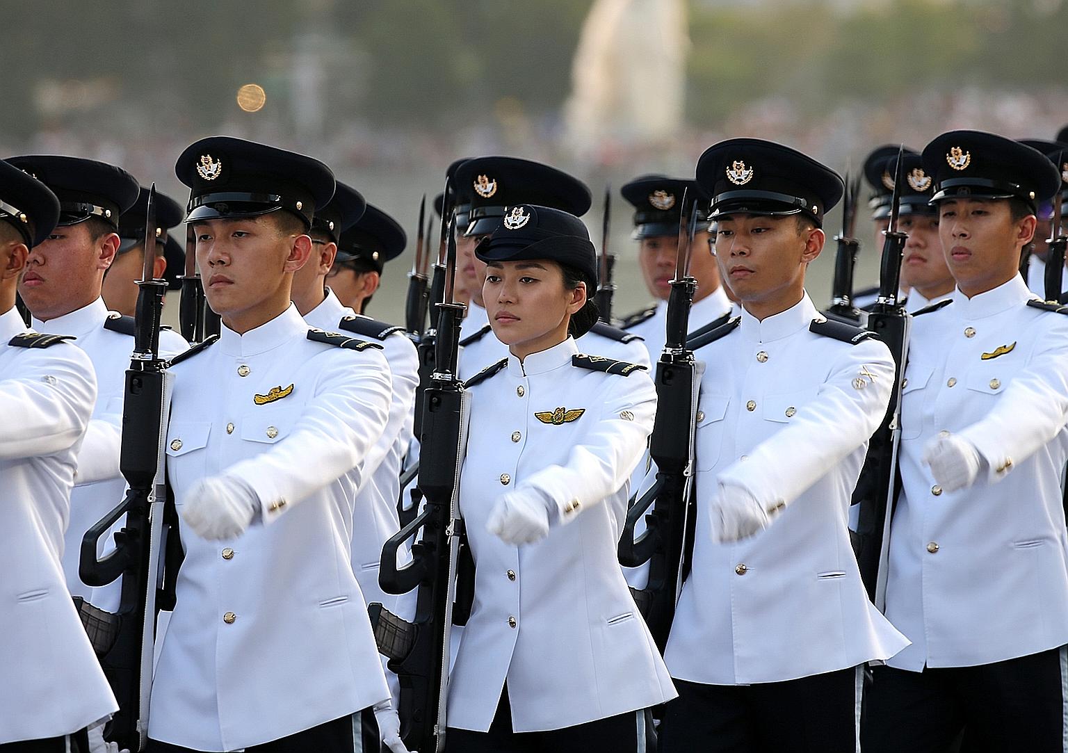 ME1 Gorgina Choo came under the spotlight after President Halimah Yacob chatted with her during the guard of honour inspection at the National Day Parade