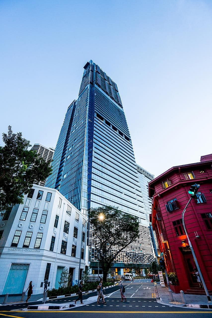 GuocoLand's other income fell 44 per cent to $147.2 million, largely on a lower fair-value gain from the mixed-use Tanjong Pagar Centre's Guoco Tower. The real estate player has declared a first and final dividend of seven cents a share.
