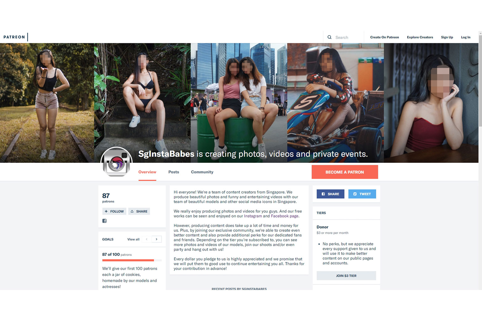 Mr Lai Wee Kiat last week set up a controversial programme on the website Patreon, which has since drawn sharp criticism from the public for its similarities to social escort services. The group's Instagram page has since been shut down, but the Patr