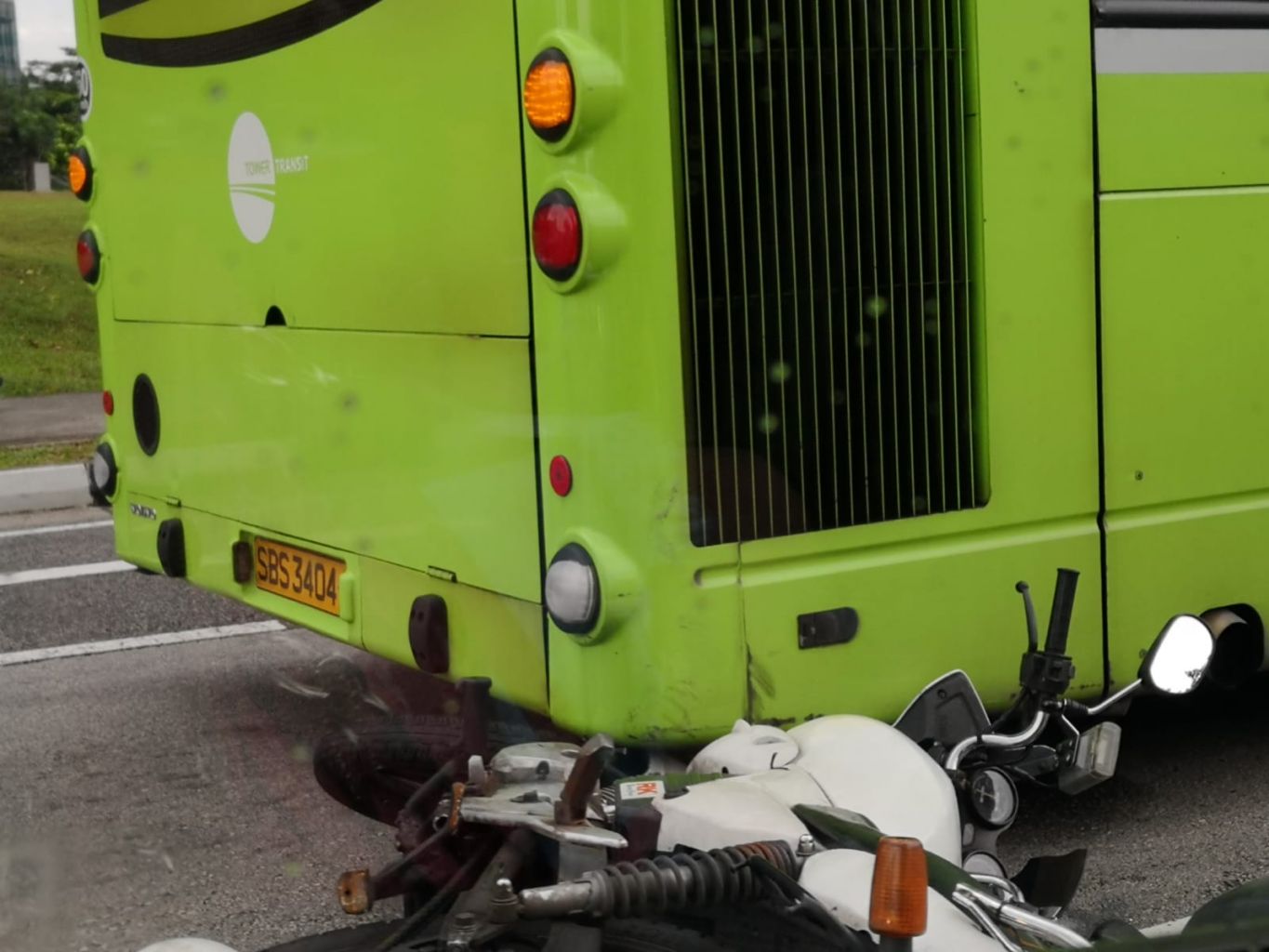 Motorcyclist taken to hospital after accident with bus in Jurong | The ...