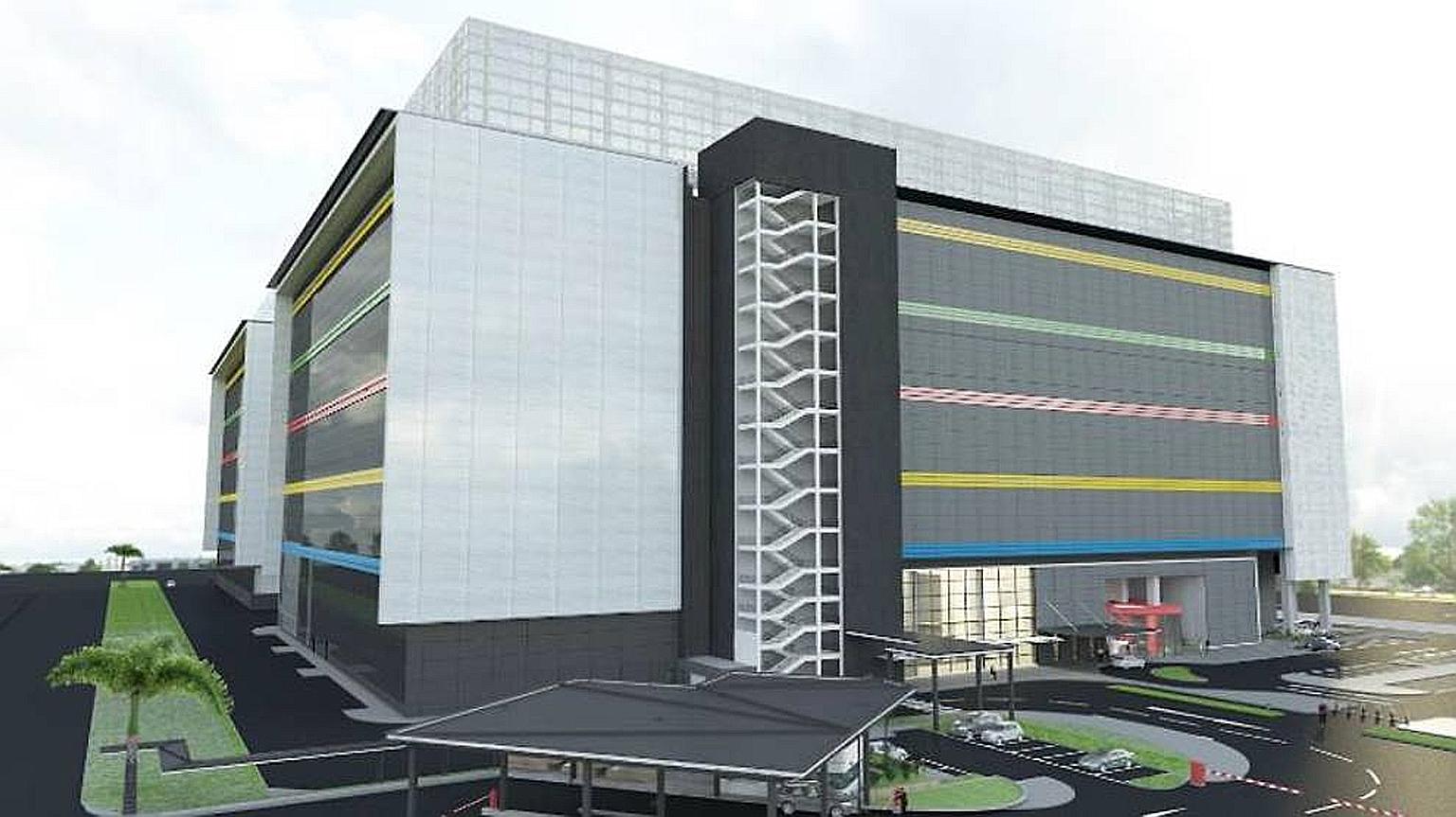 An artist's impression of the new Google data centre in Jurong West - the tech company's third one in Singapore. Last Thursday, Facebook said it will build a $1.4 billion data centre in Singapore - its first in Asia and 15th in the world - which will
