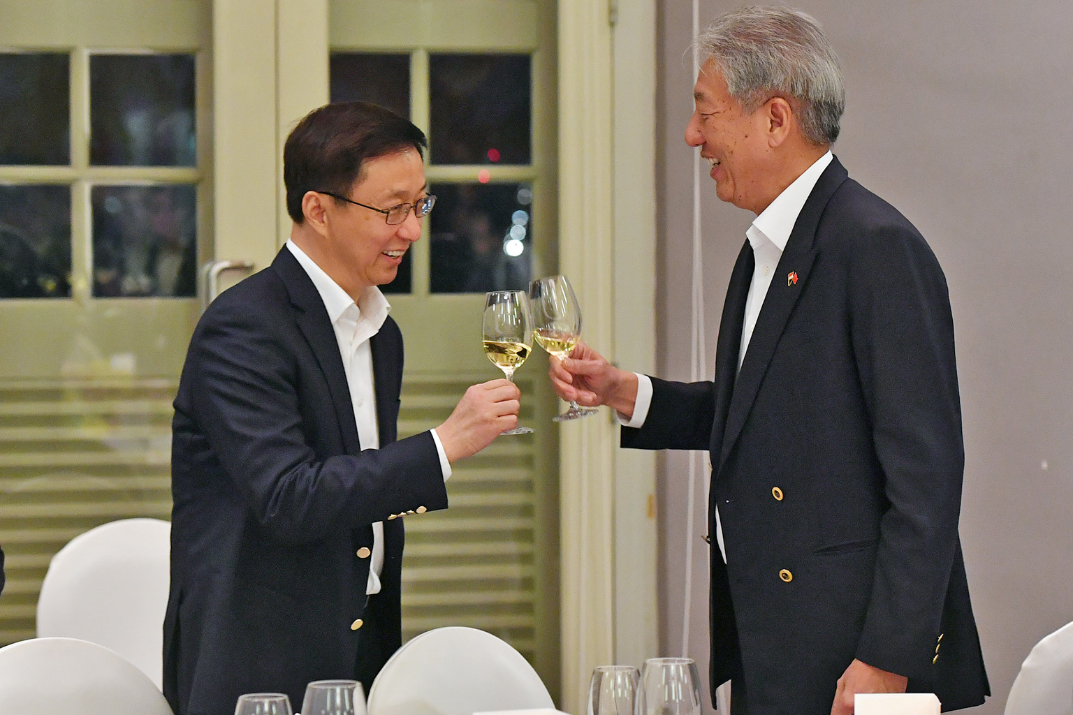 Vice-Premier Han Zheng was hosted to a welcome dinner by Deputy Prime Minister Teo Chee Hean at the Asian Civilisations Museum last night. Mr Han is here to attend the Joint Council for Bilateral Cooperation meeting between China and Singapore for th