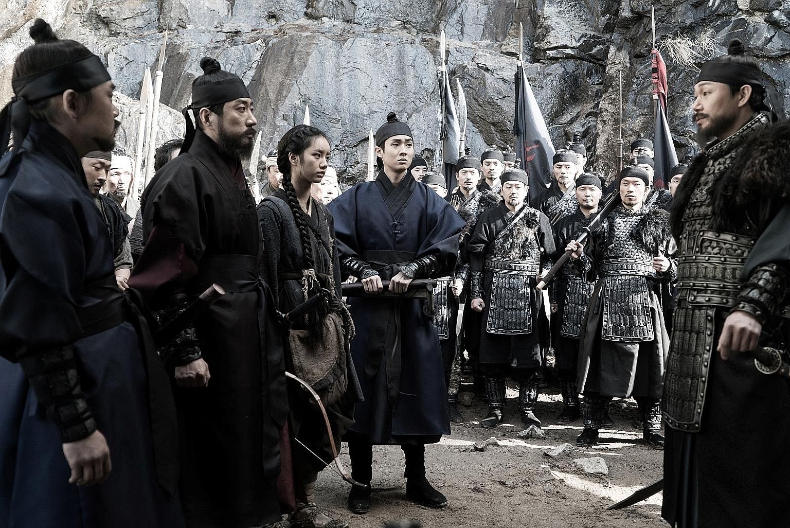 (From far left) Kim In-kwon, Kim Myung-min, Lee Hye-ri, Choi Woo-shik and Park Sung-woong star in Monstrum.