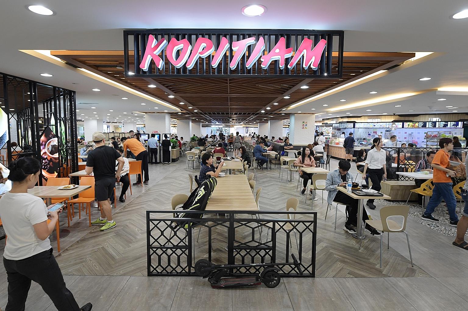 Kopitiam has 80 outlets islandwide comprising 56 foodcourts, 21 coffee shops and three hawker centres, as well as two central kitchens.