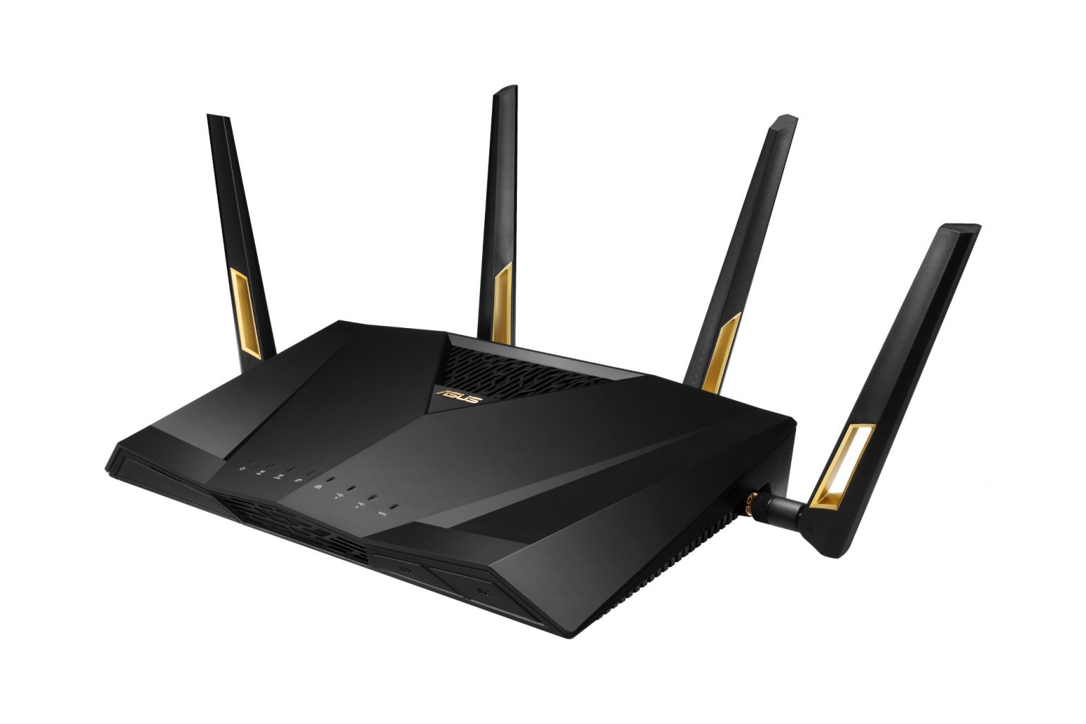 The Asus RT-AX88U router uses the new 802.11ax Wi-Fi standard that promises faster speeds and higher efficiency than the existing 802.11ac standard.