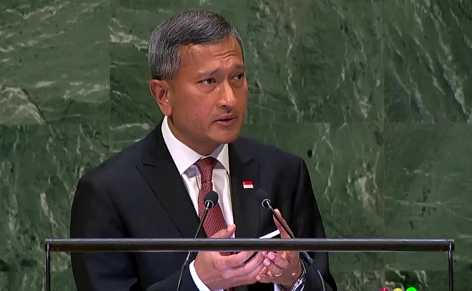 In his speech at the UN General Assembly in New York yesterday, Foreign Minister Vivian Balakrishnan said "there is a strong case to be made for doubling down on multilateralism, rather than retreating from it".