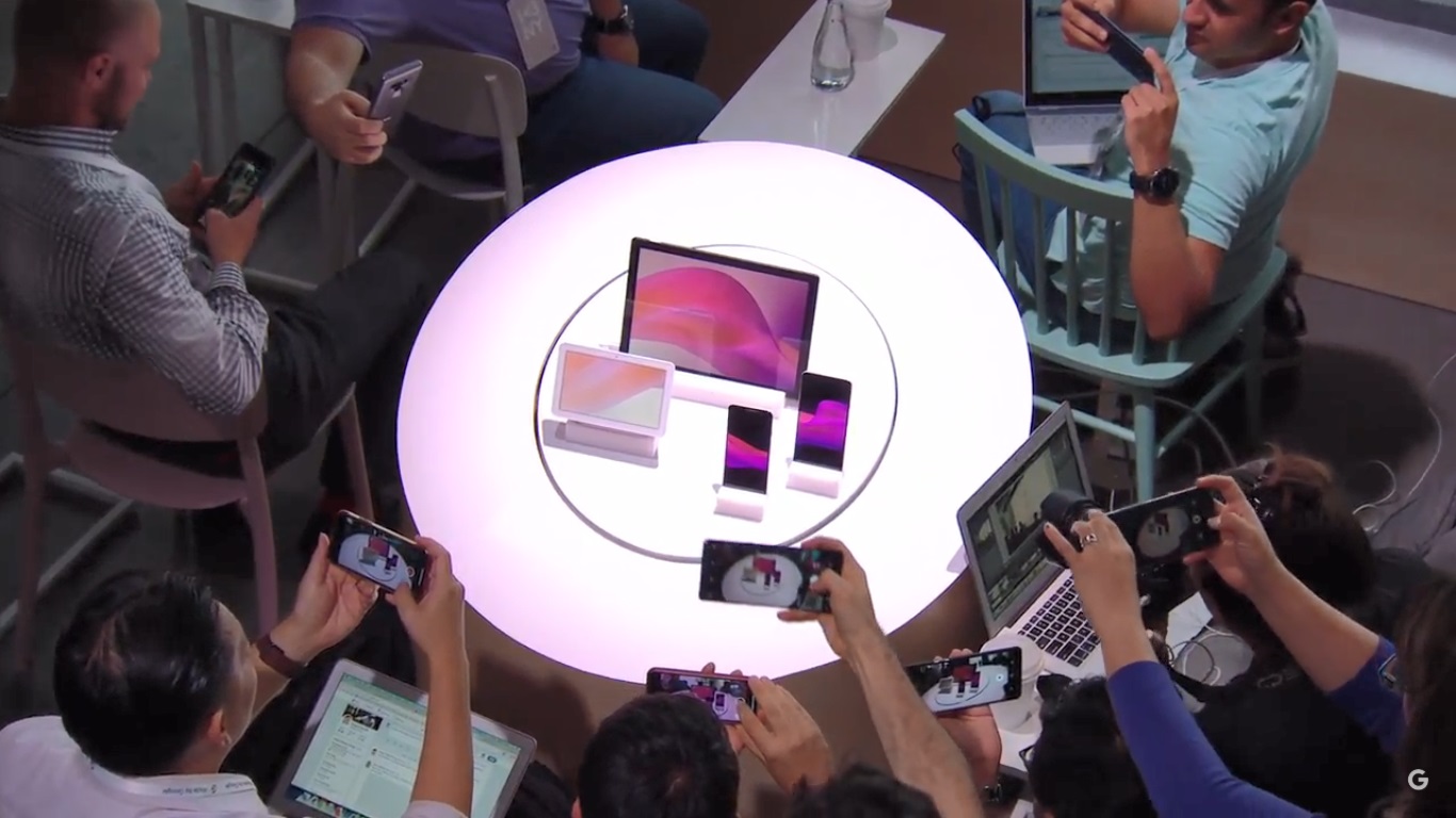 All the devices revealed at Google's hardware event today - the Google Pixel 3 XL and Pixel 3 smartphones, the Google Pixel Slate and the Google Home Hub. 