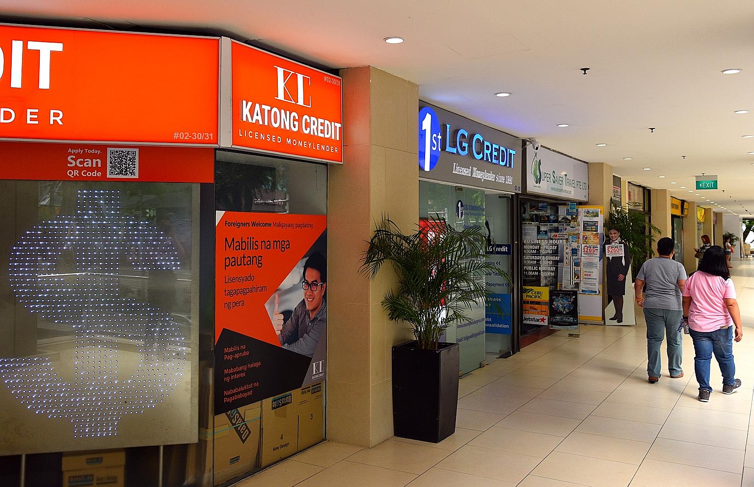 At Lucky Plaza, where there are at least six licensed moneylending firms doing brisk business, a moneylender said if maids do not have access to licensed lenders, they will end up borrowing from loan sharks.