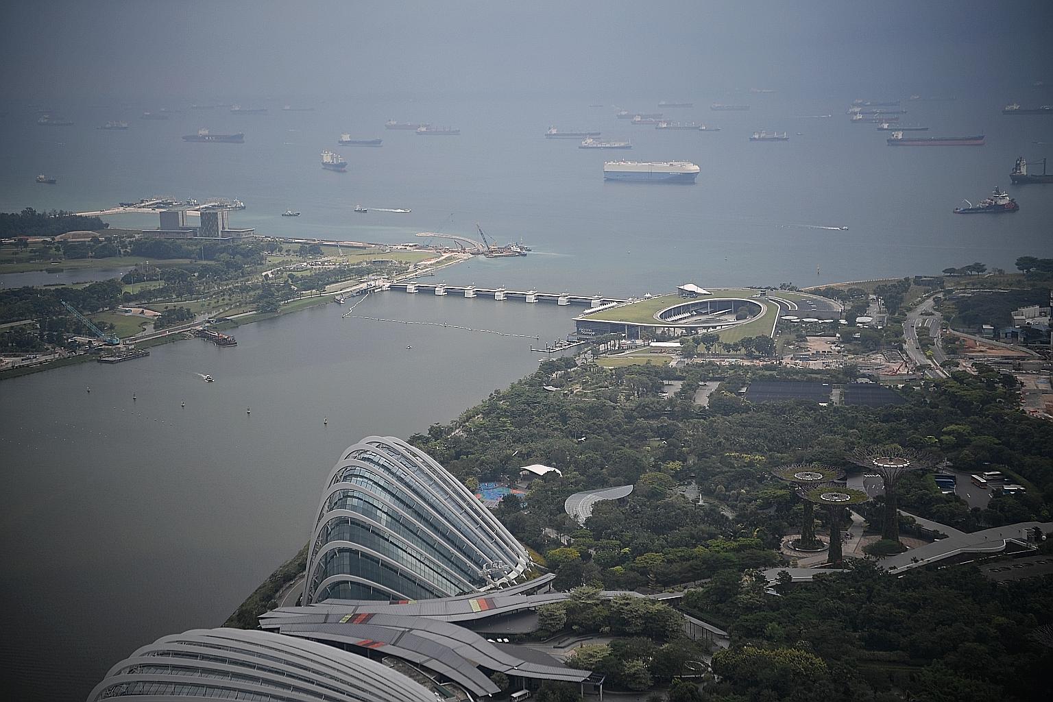 A sufficiently high tide paired with a large storm could potentially sweep seawater into Marina Reservoir (above), says Assistant Professor Yuan Jing from NUS' department of civil and environmental engineering.