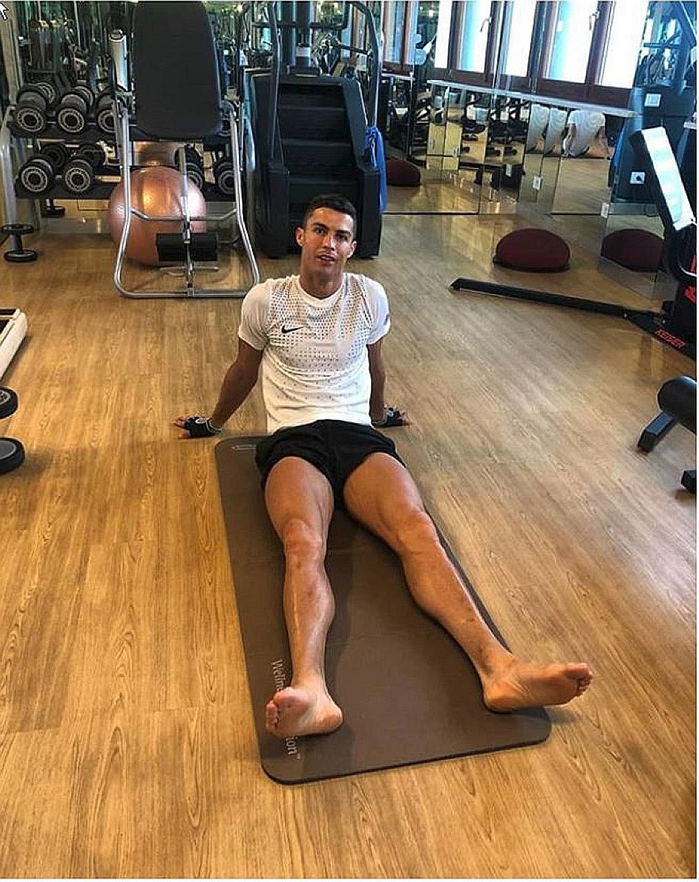 Footballer Ronaldo's recent Instagram photo of his workout scored four million likes in just a few hours.