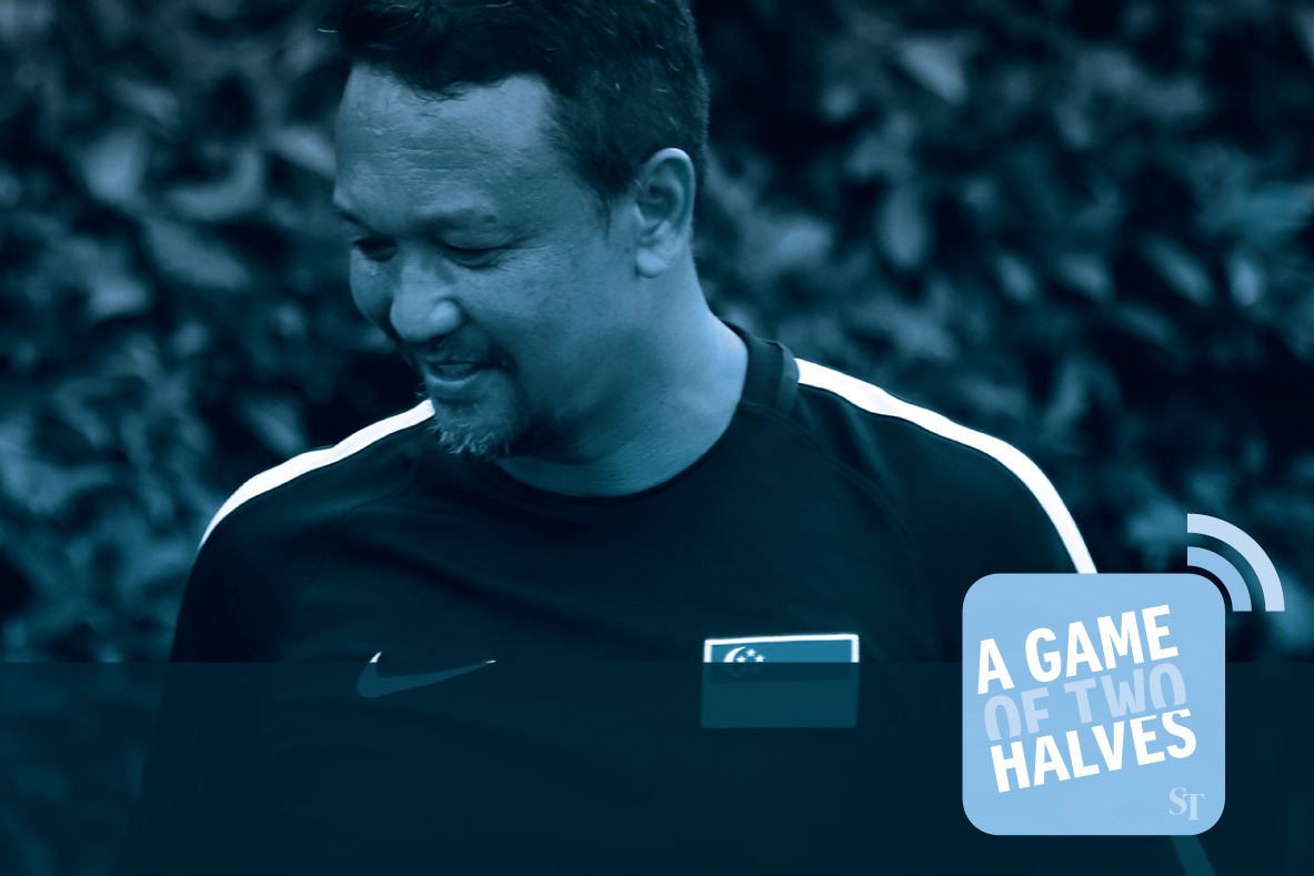 Fandi Ahmad in training with the Singapore Lions