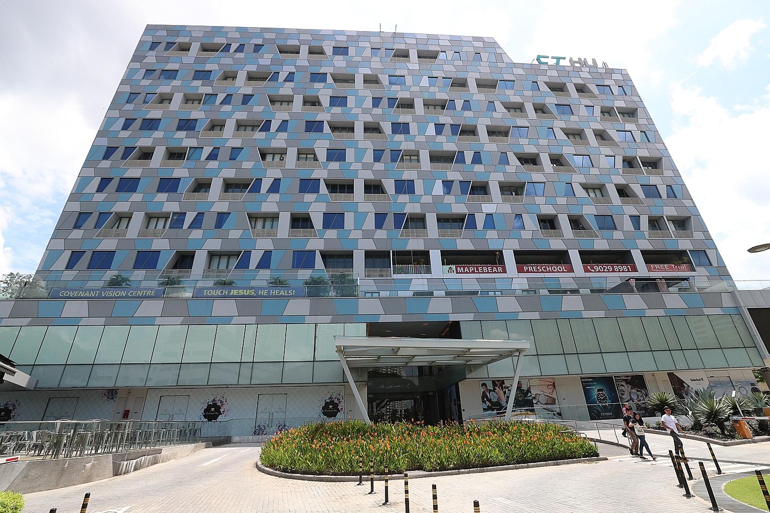 CT Hub in Kallang is one of 60 buildings found with improper cladding since the start of SCDF's probe last year. The checks on the aluminium composite panels commonly used to clad the exteriors of buildings came after a fatal fire in a Toh Guan Road 