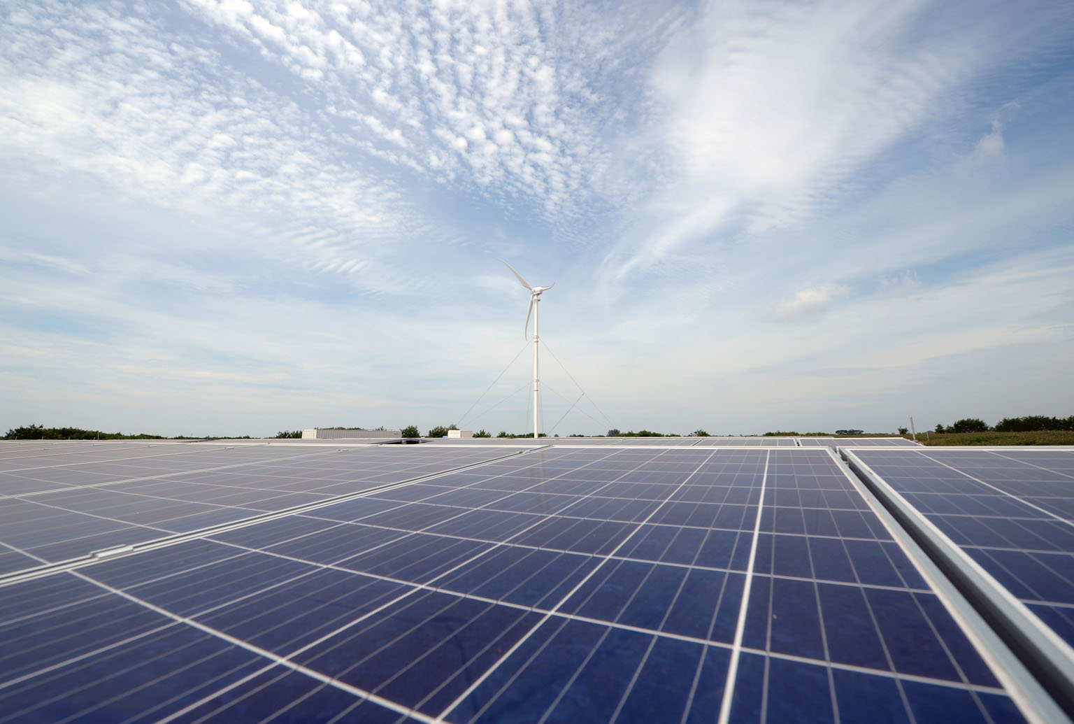 Singapore's first wind turbine, installed on Pulau Semakau in October last year. Singapore is already among the 20 most carbon-efficient countries in the world, and will continue to improve its carbon efficiency, says Deputy Prime Minister and Coordi