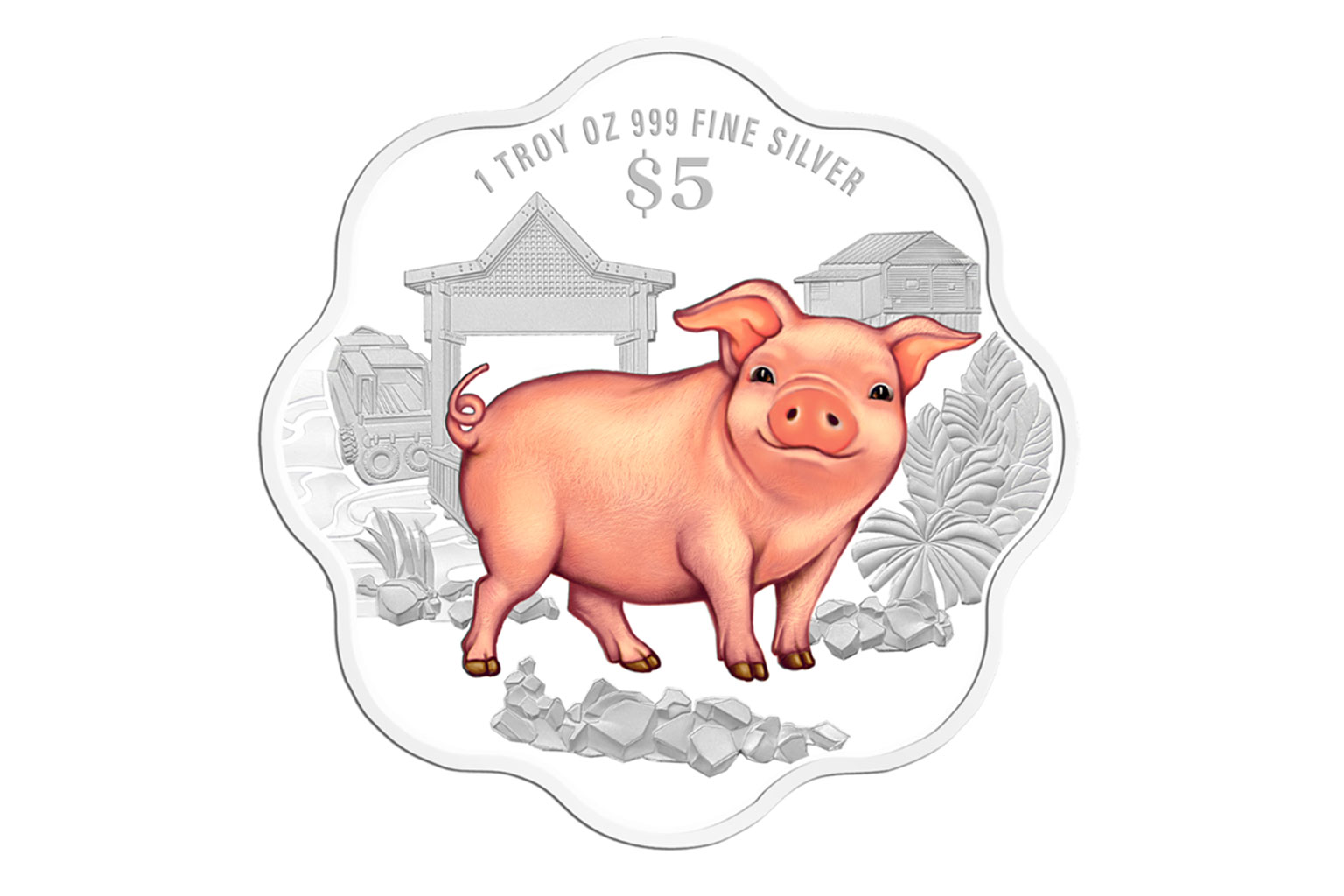 A silver coin from the collection retails at $128. There are 10 different versions of the coins in a variety of compositions, shapes and relief effects.