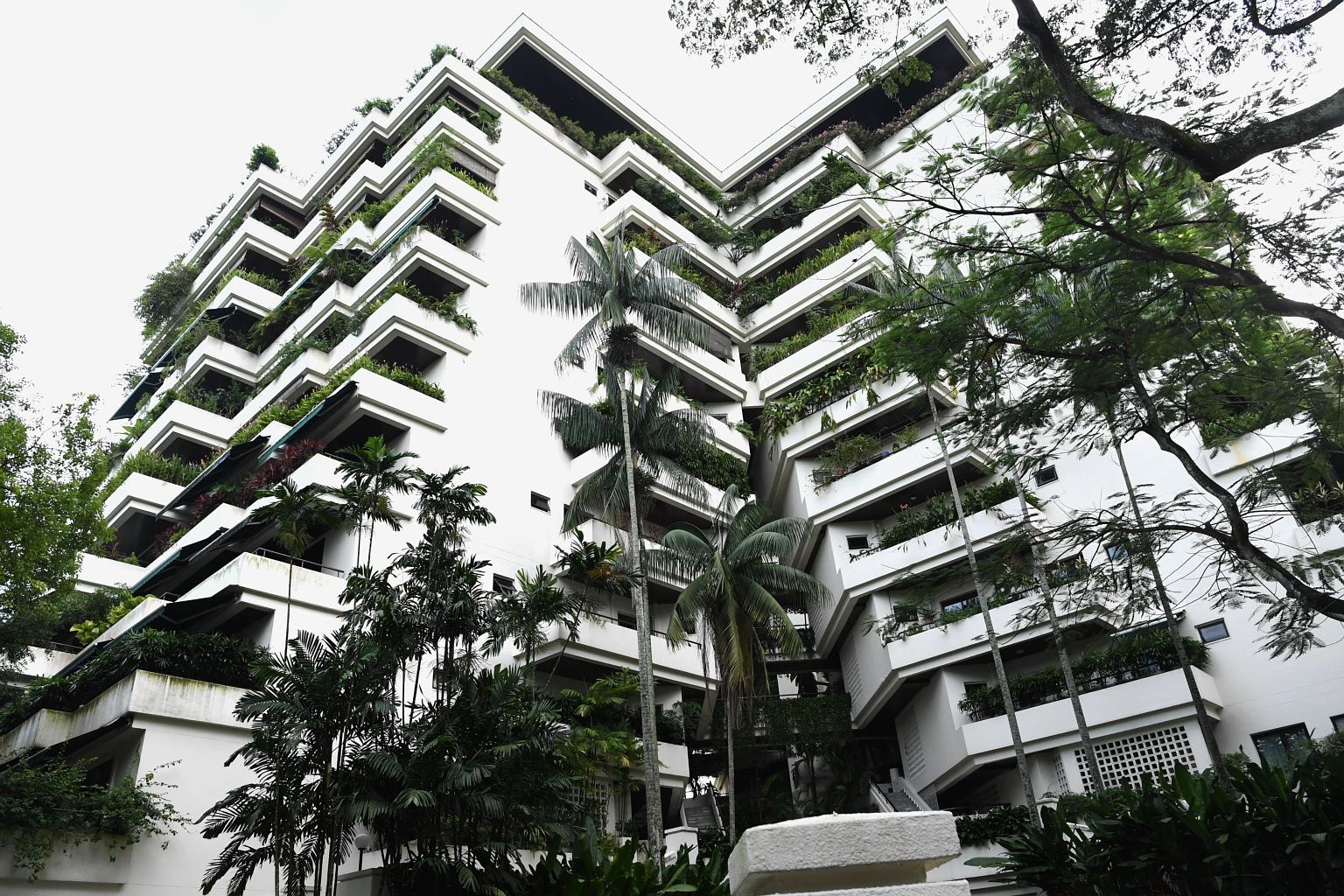 The owner of a condo unit in The Acardia widened the entrance from her living room to her balcony by removing the wall columns and installing sliding doors. The management corporation said it did not give her permission to do so.