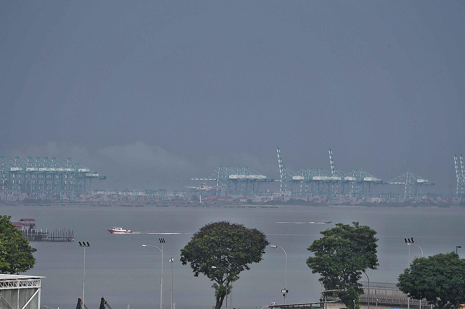 Singapore says the altered limits for Johor Baru port (above, as seen from Tuas) extend beyond even the limits of Malaysia's territorial sea claim as set out in Malaysia's own 1979 map. Singapore has never accepted that map.