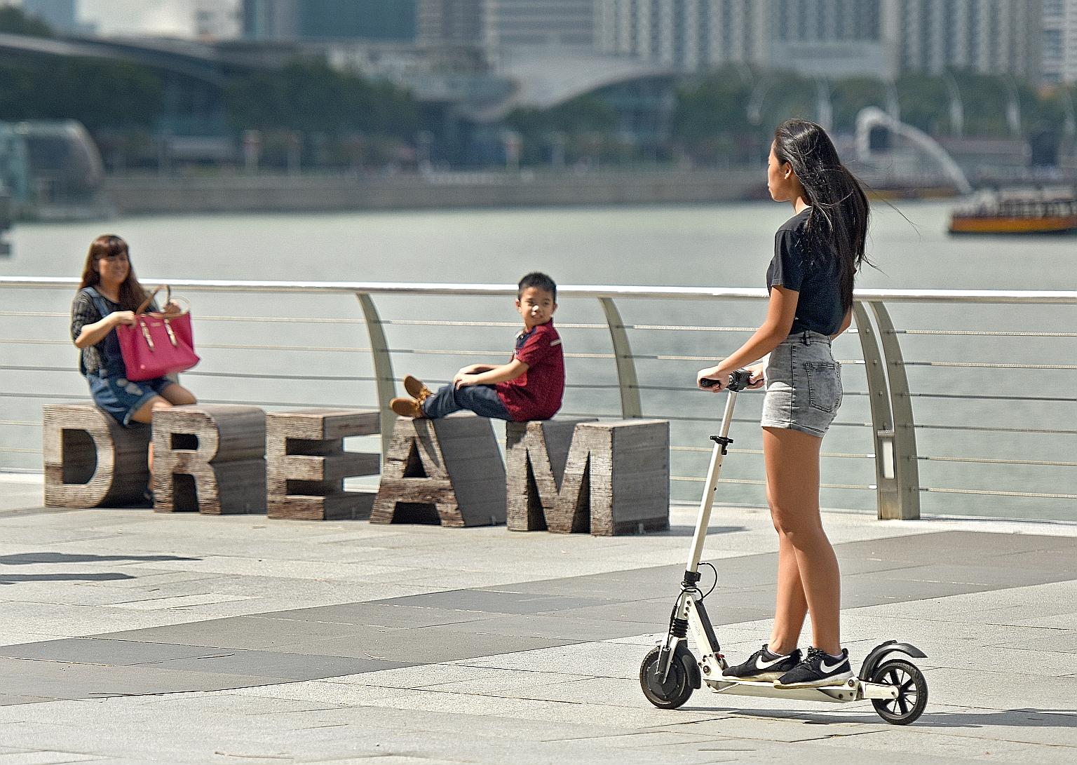 From next July, those found riding unregistered e-scooters on public paths face fines of up to $2,000 and/or up to three months' jail for a first offence.