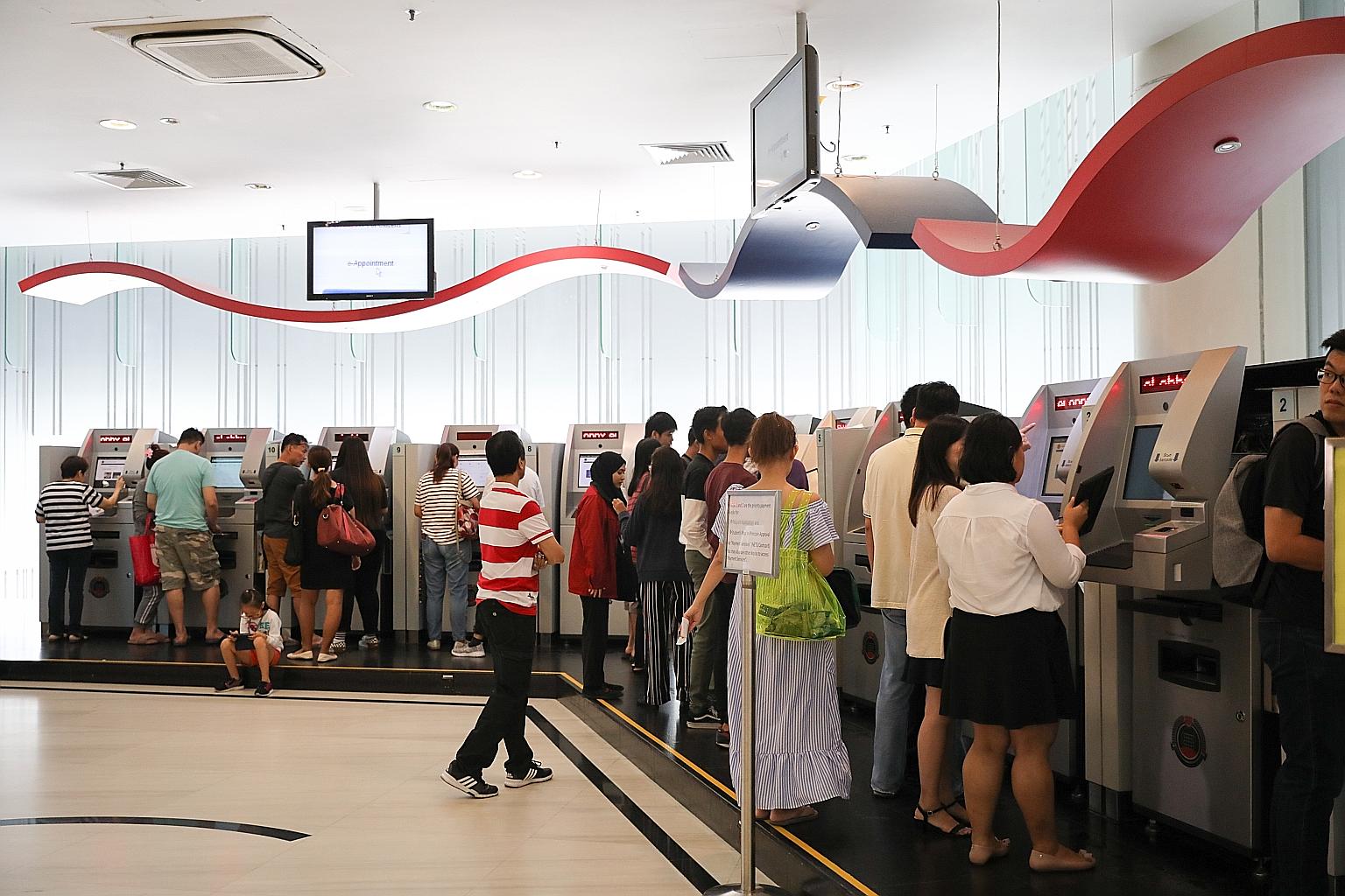 Those who have trouble accessing the Internet or who need help to make their applications can use the self-service kiosks at the lobby of the ICA Building, where staff will be able to assist them.
