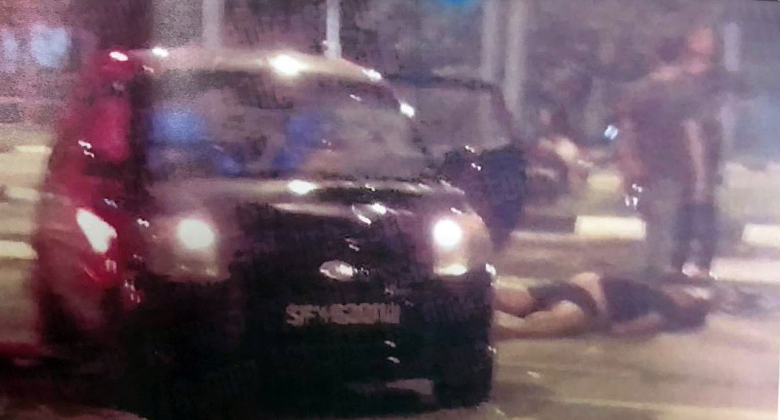 The scene of the 2015 accident in Hougang. The victim, then aged 23, suffered multiple injuries, including severe traumatic brain damage.