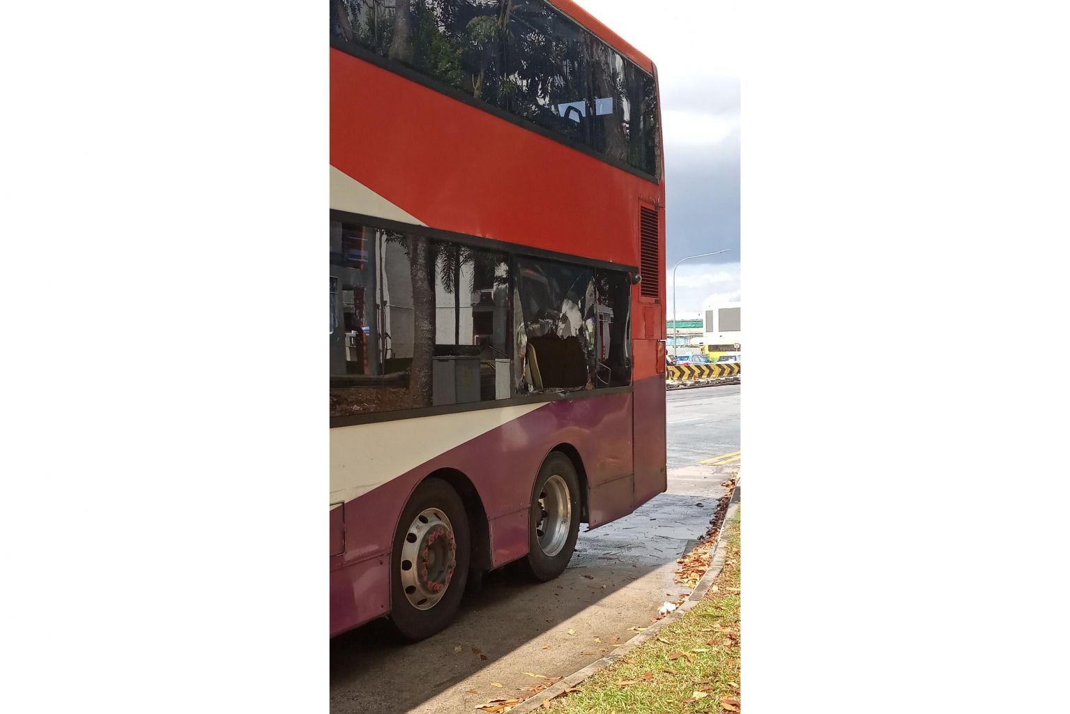 SBS bus hit by pipe in freak accident along Woodlands Avenue 2 | The  Straits Times