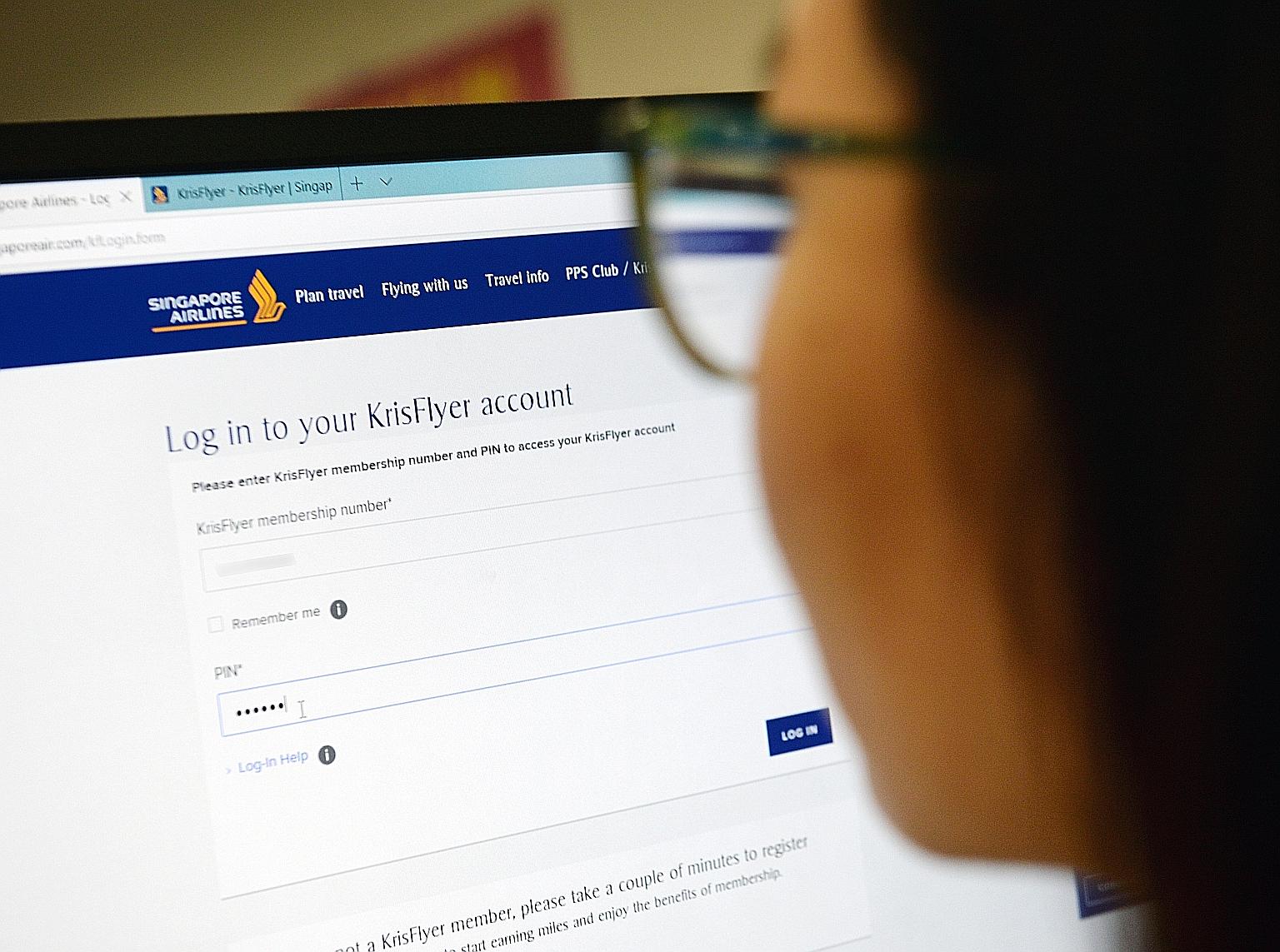 The data breach occurred when any two KrisFlyer members logged in to their accounts and accessed transactions displaying their membership information at the same time, while also being assigned the same server by the system, said an SIA spokesman.