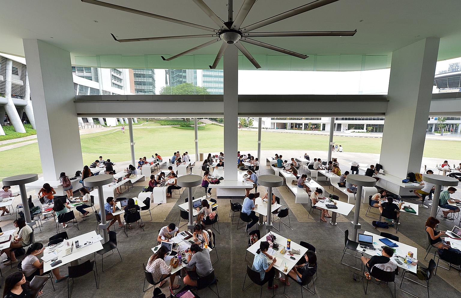 Students at the National University of Singapore. In recent months, aggressive recruitment schemes initiated by NUS and Nanyang Technological University have sparked a debate on whether the two leading local universities prefer foreign academics and