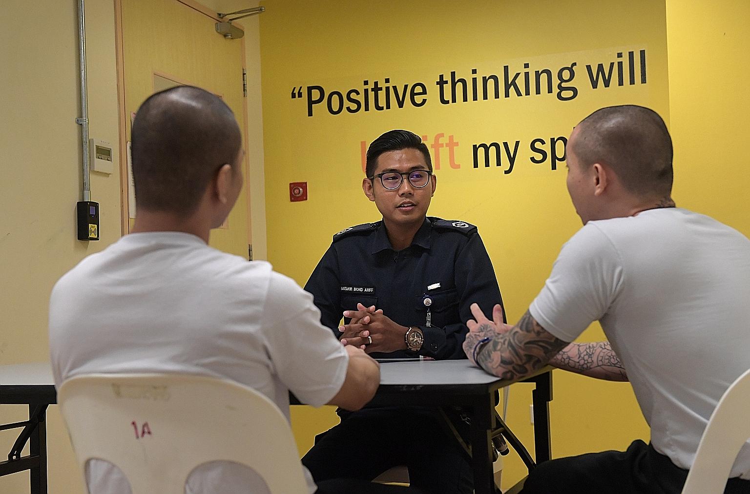 Drug Rehabilitation Centre inmates currently attend various configurations of programmes, which differ in intensity according to an inmate's individual risk and needs assessment.