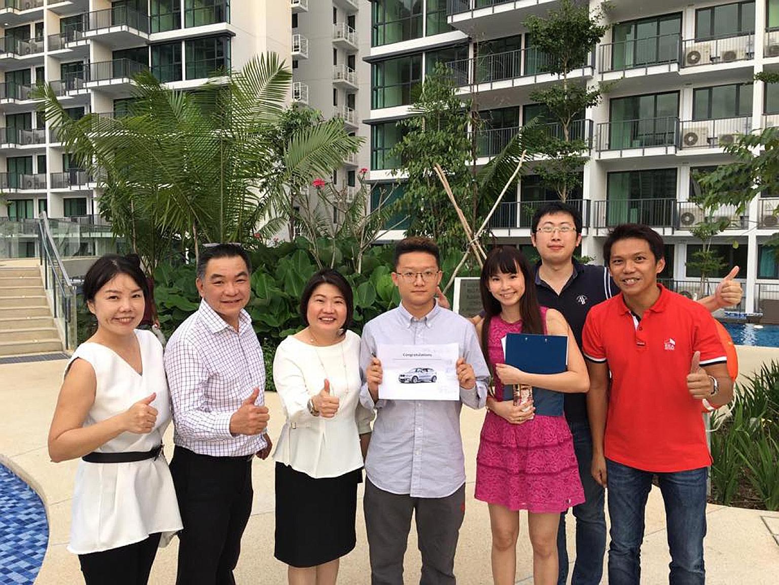 A buyer of a unit at Kingsford Waterbay (above) won a BMW as part of a lucky draw, while the developer for Mont Botanik Residence offered $50,000 vouchers for Jaguar cars with every unit purchased.