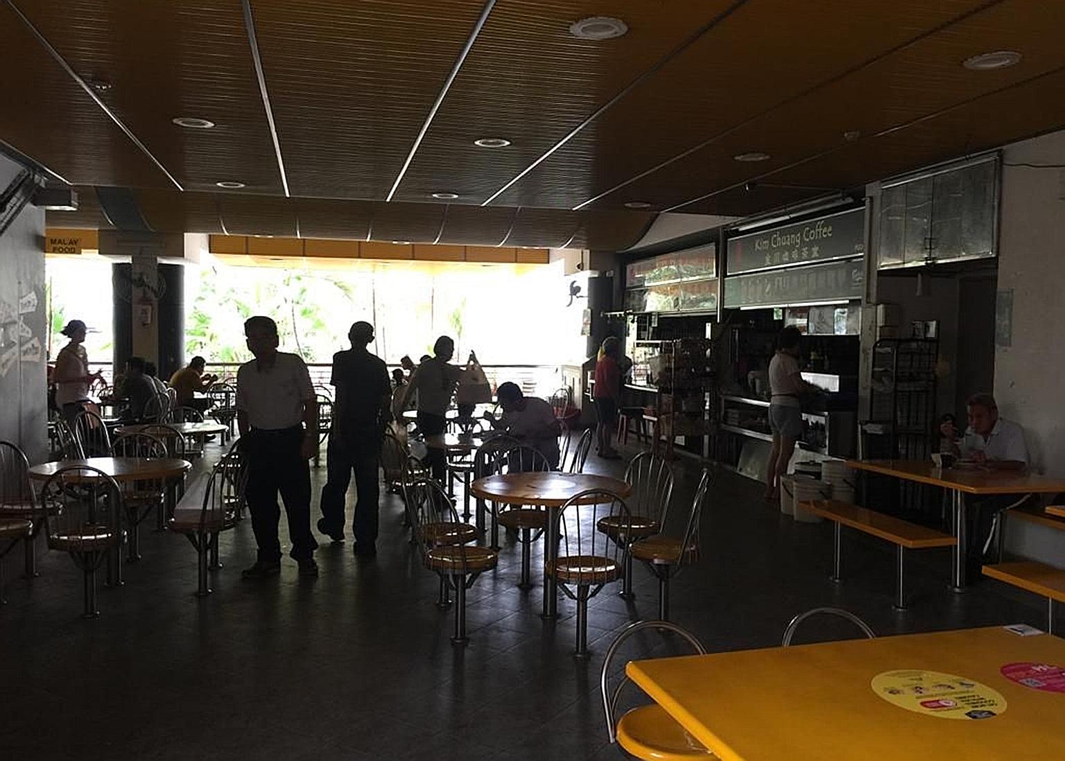 Shunfu Market was among places hit by yesterday's power outage. The disruption affected parts of Ang Mo Kio, Bishan, Sin Ming and Thomson. Electricity provider SP Group said power supply was fully restored at 2.58pm.