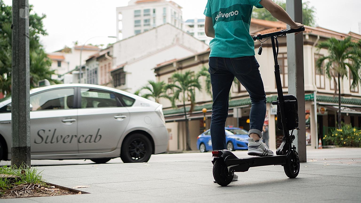 Personal mobility devices must meet certain specifications, such as having a top speed of no more than 25kmh and a maximum weight of 20kg, under the Active Mobility Act.